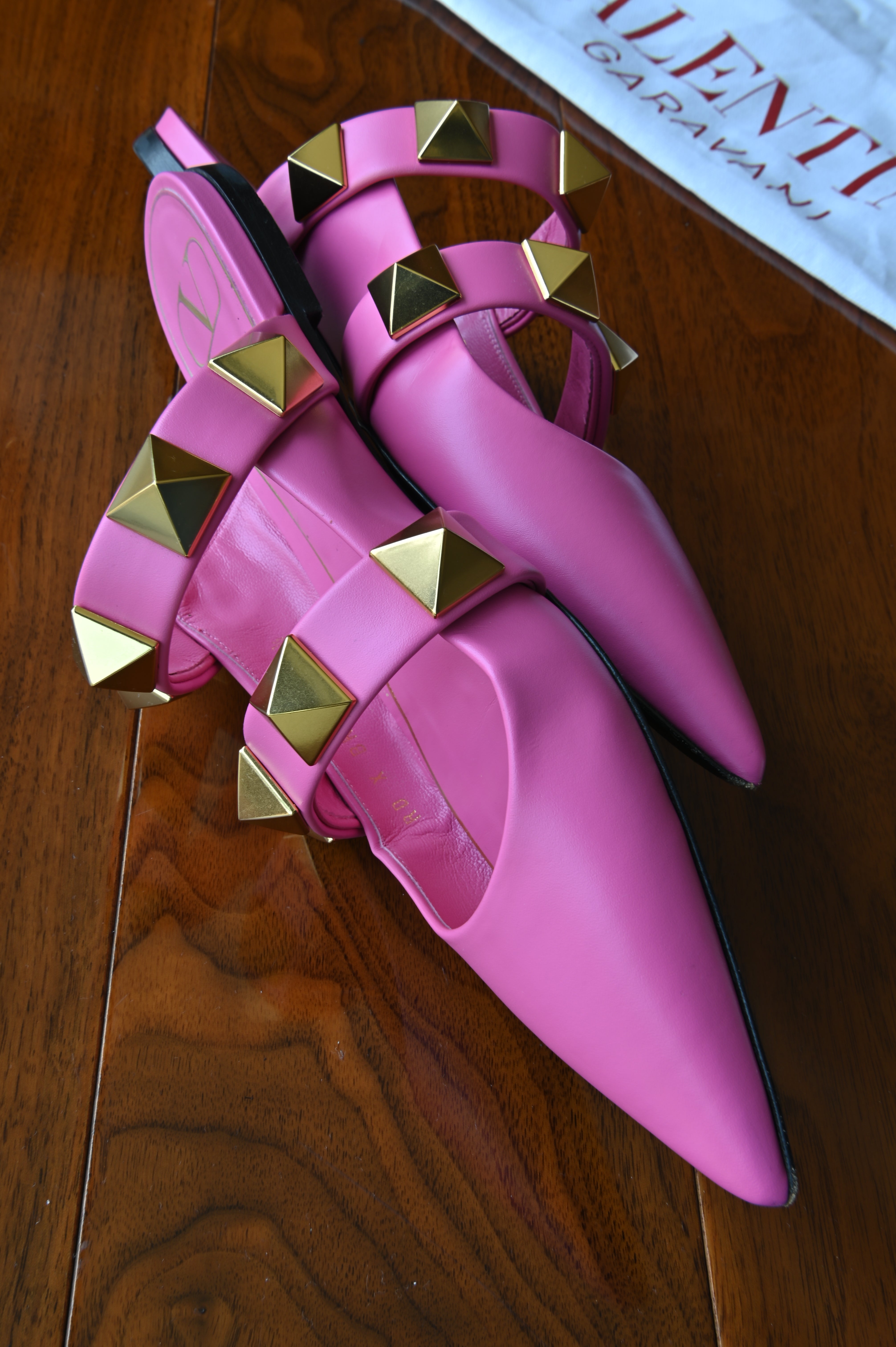 Valentino Garavani Pink Rockstud Mules