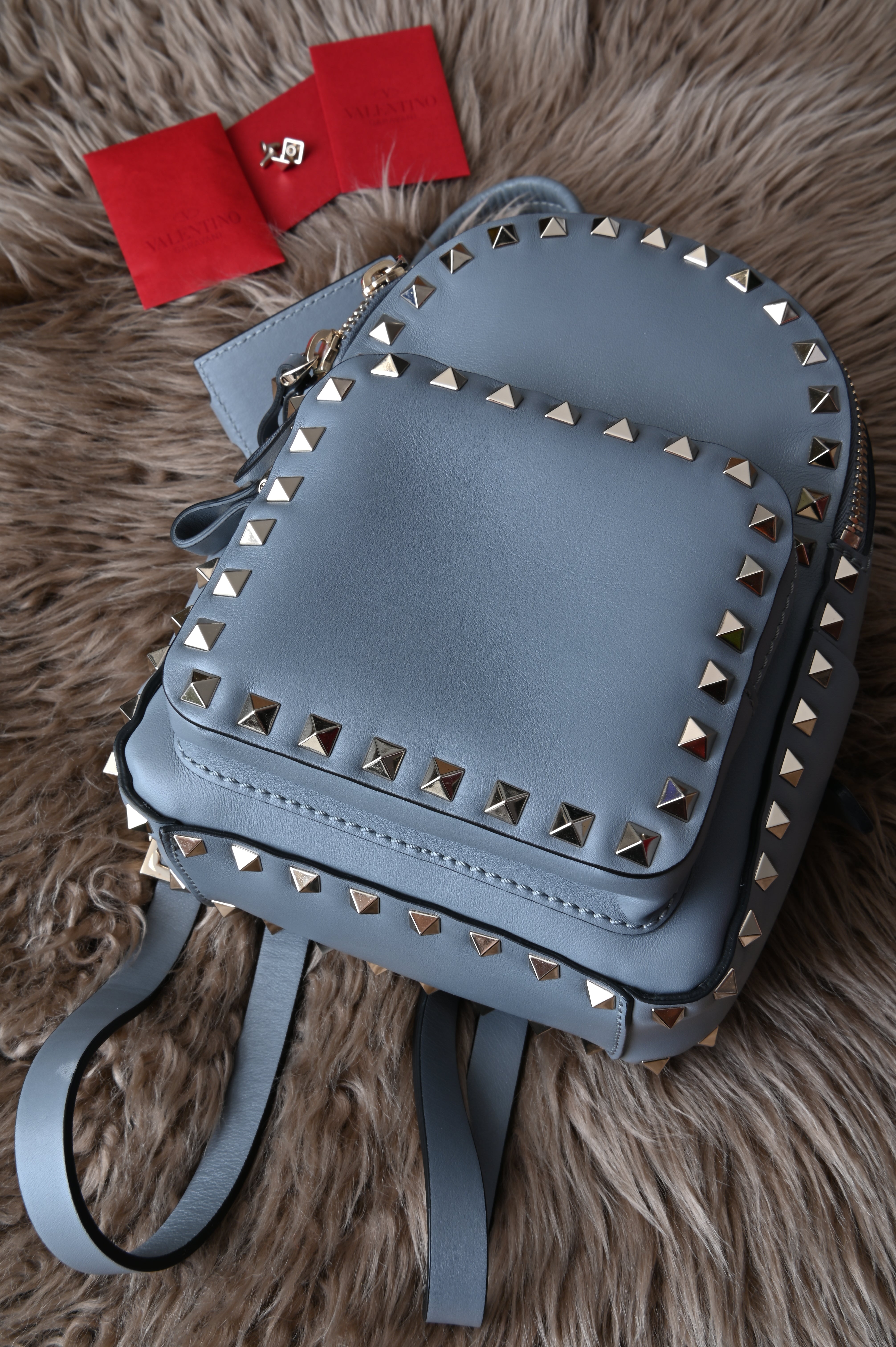 Valentino Garavani Rockstud Mini backpack in Grey