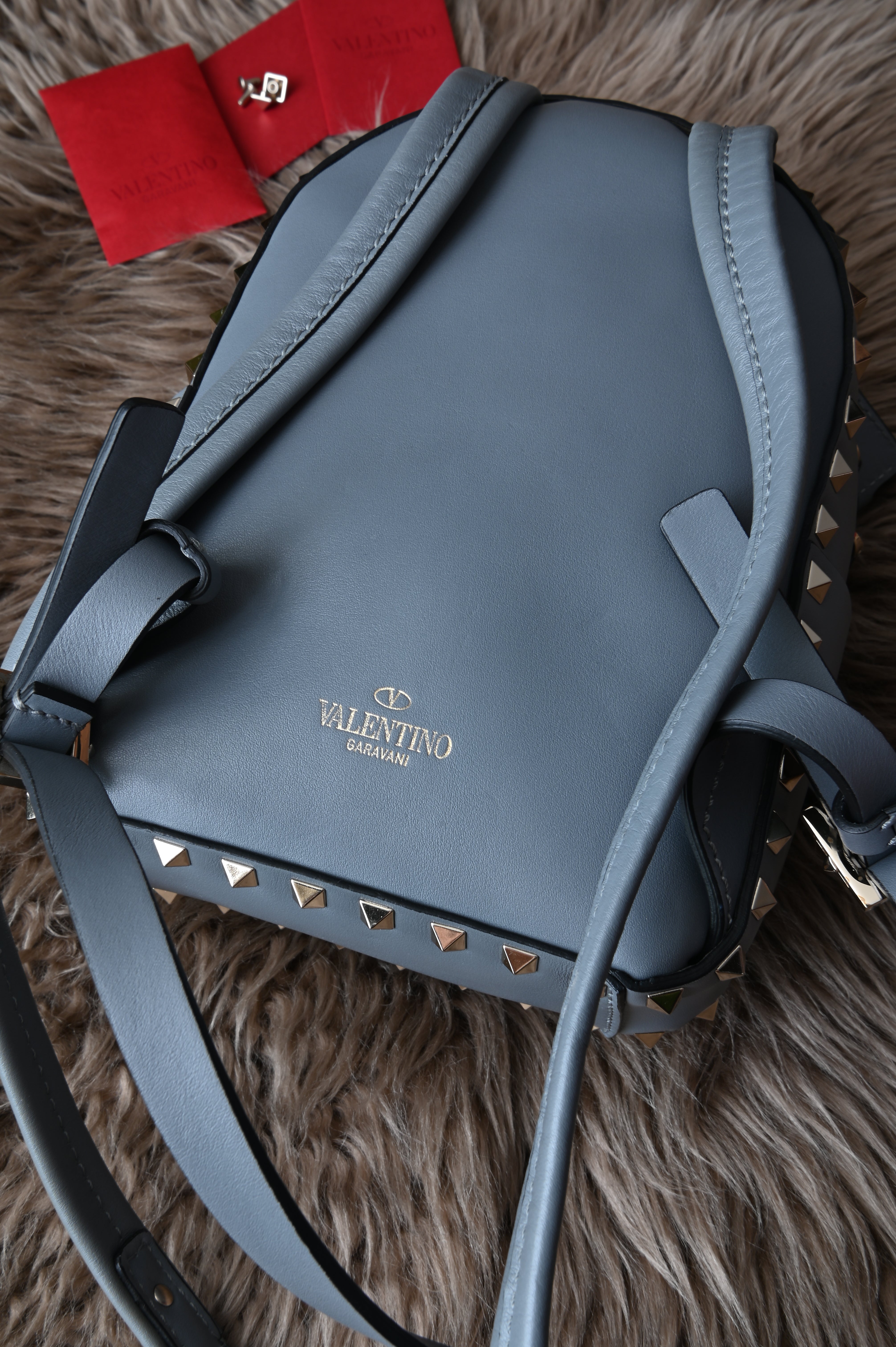 Valentino Garavani Rockstud Mini backpack in Grey
