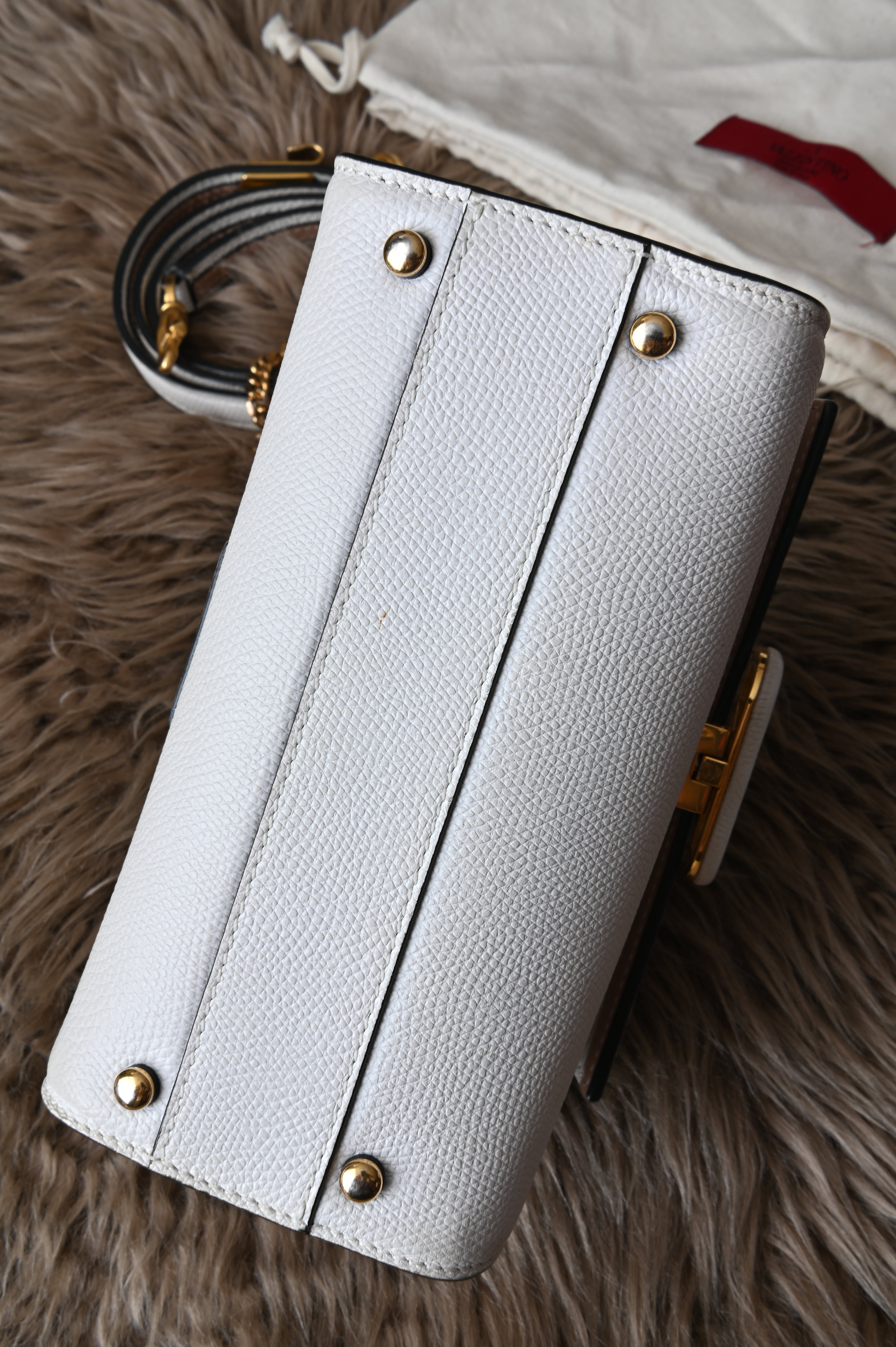 Valentino Garavani small top handle bag off-white