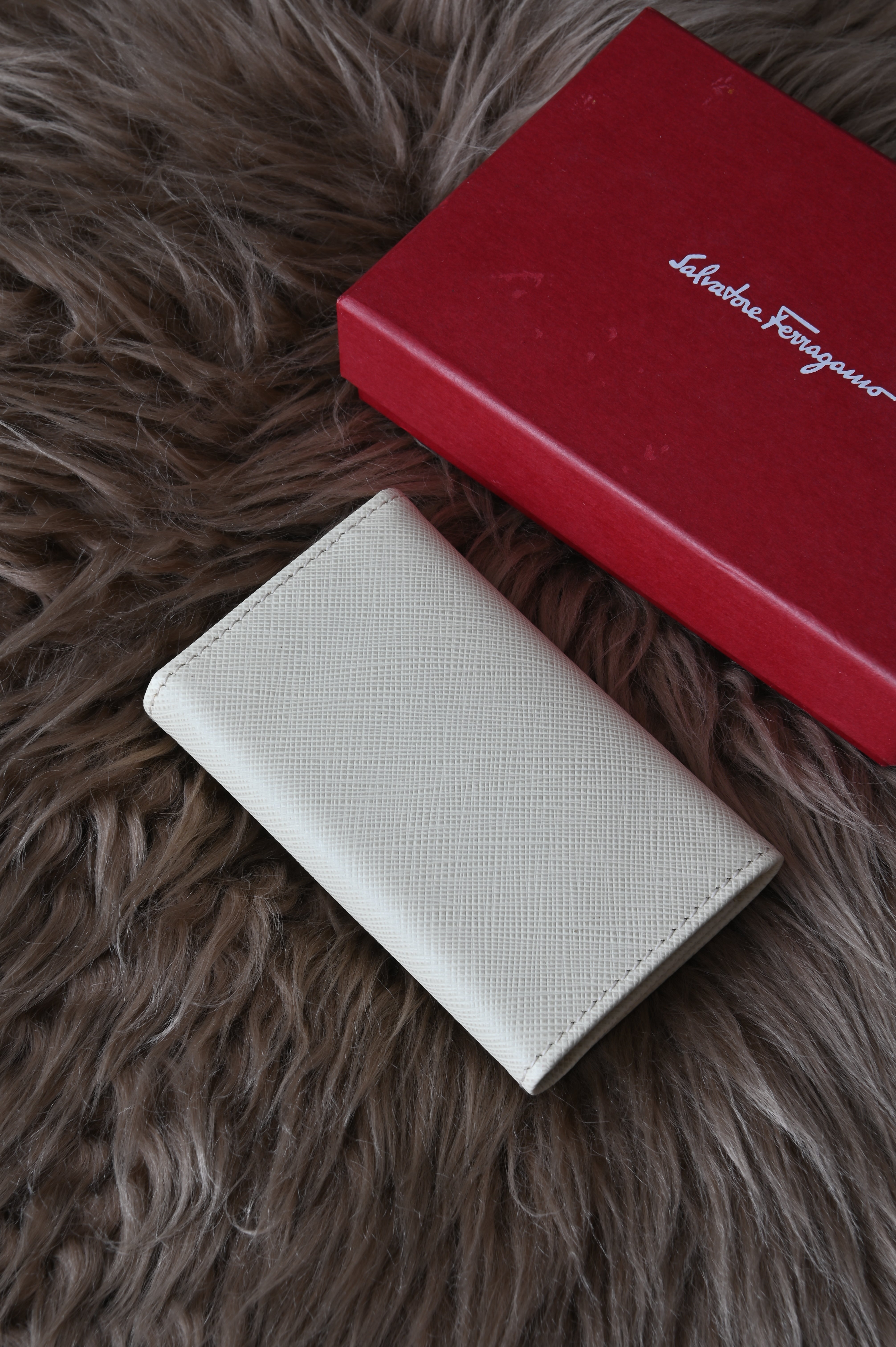 Salvatore Ferragamo Keyholder in cream white