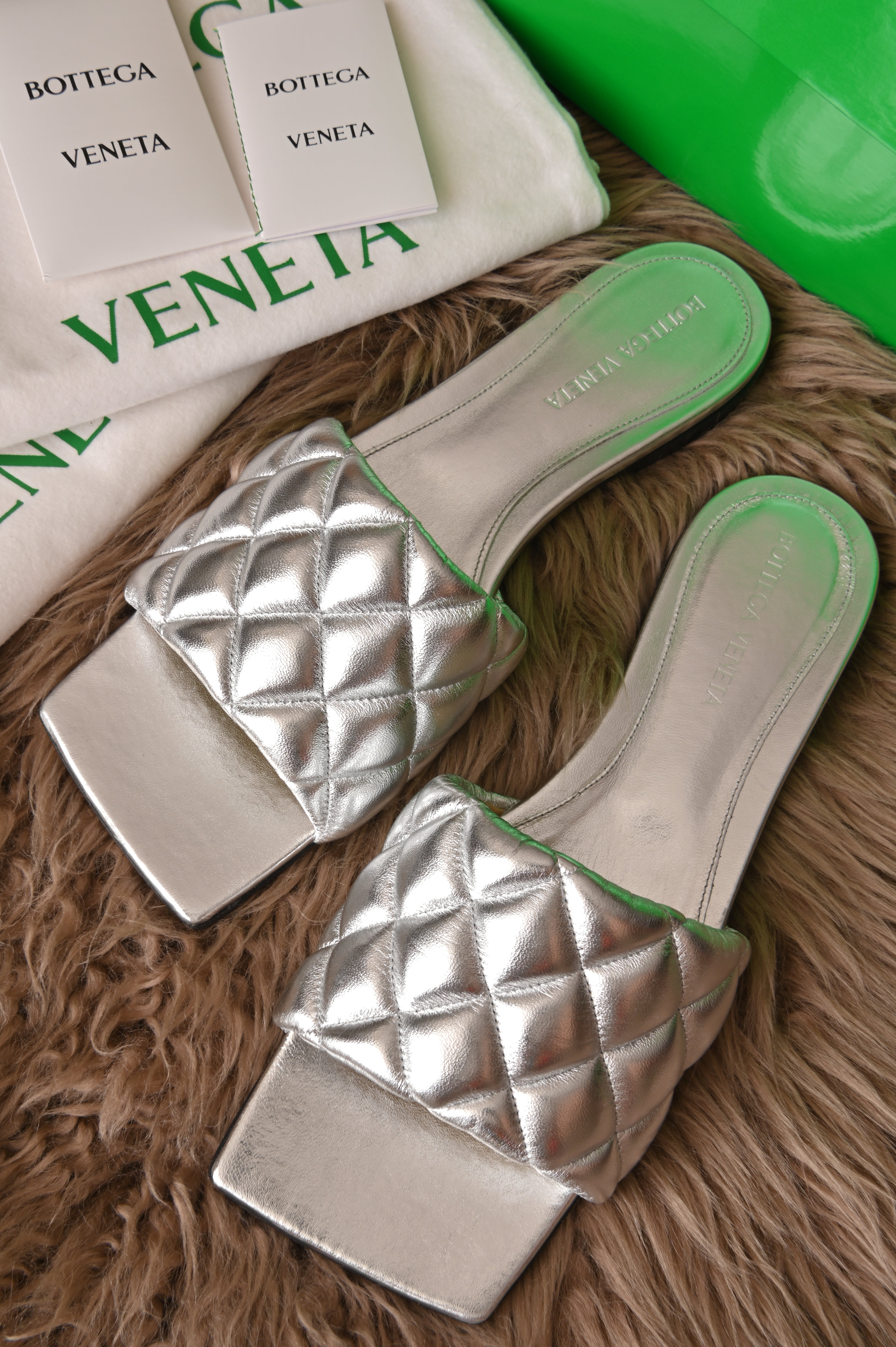 Bottega Veneta Padded in silver leather