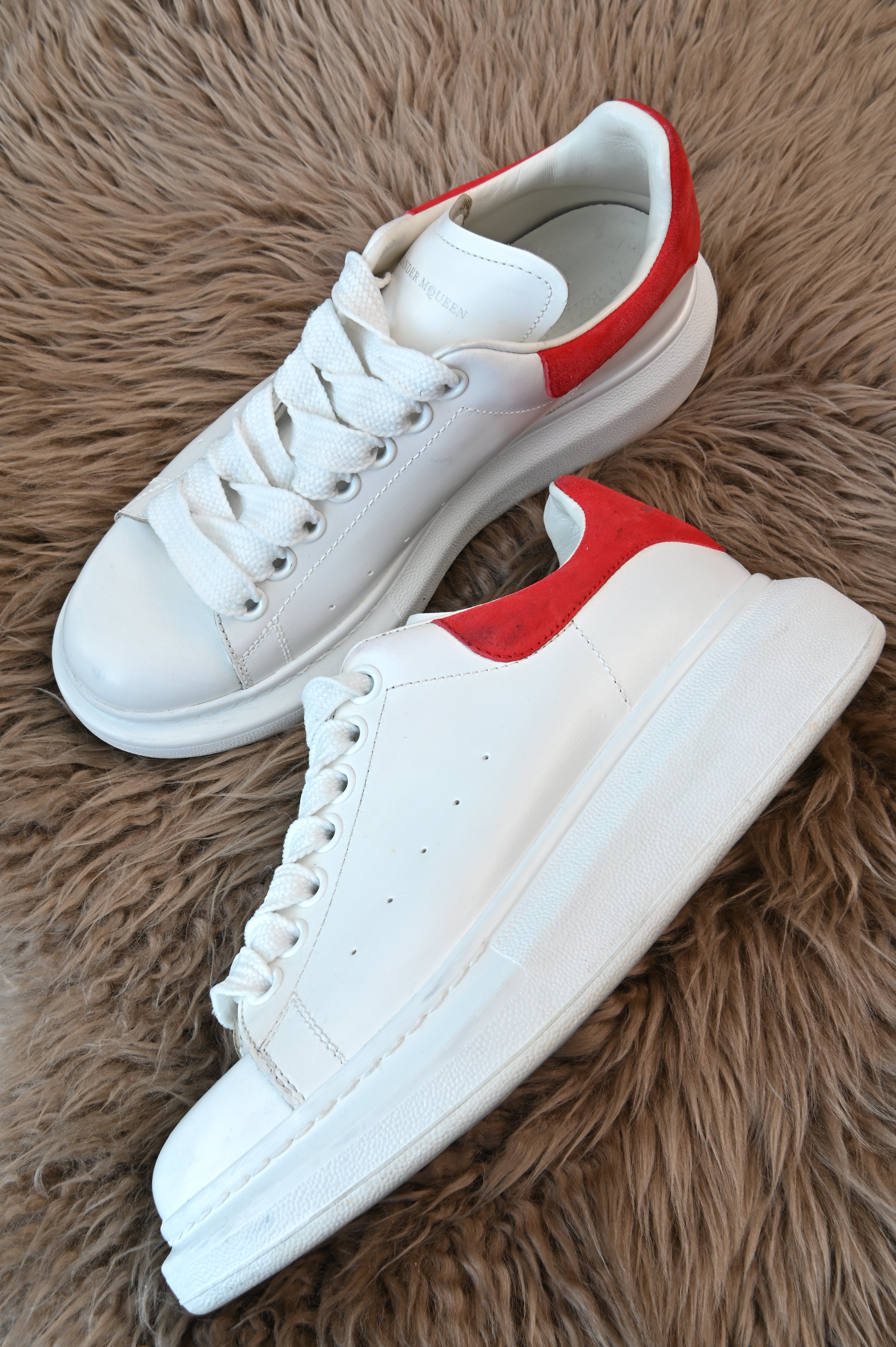 Alexander Mqueen Classic Red White Shoes