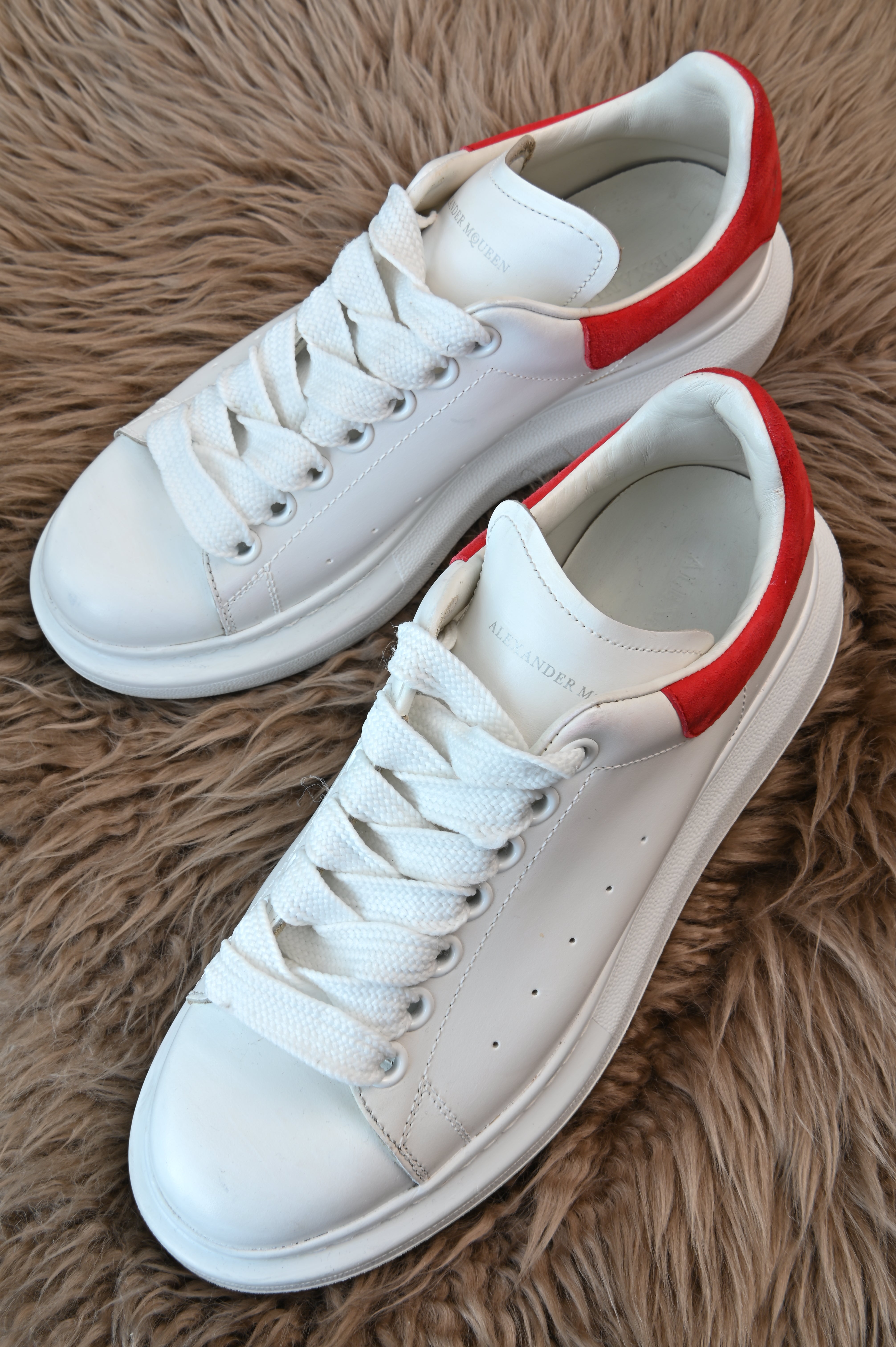 Alexander Mqueen Classic Red White Shoes