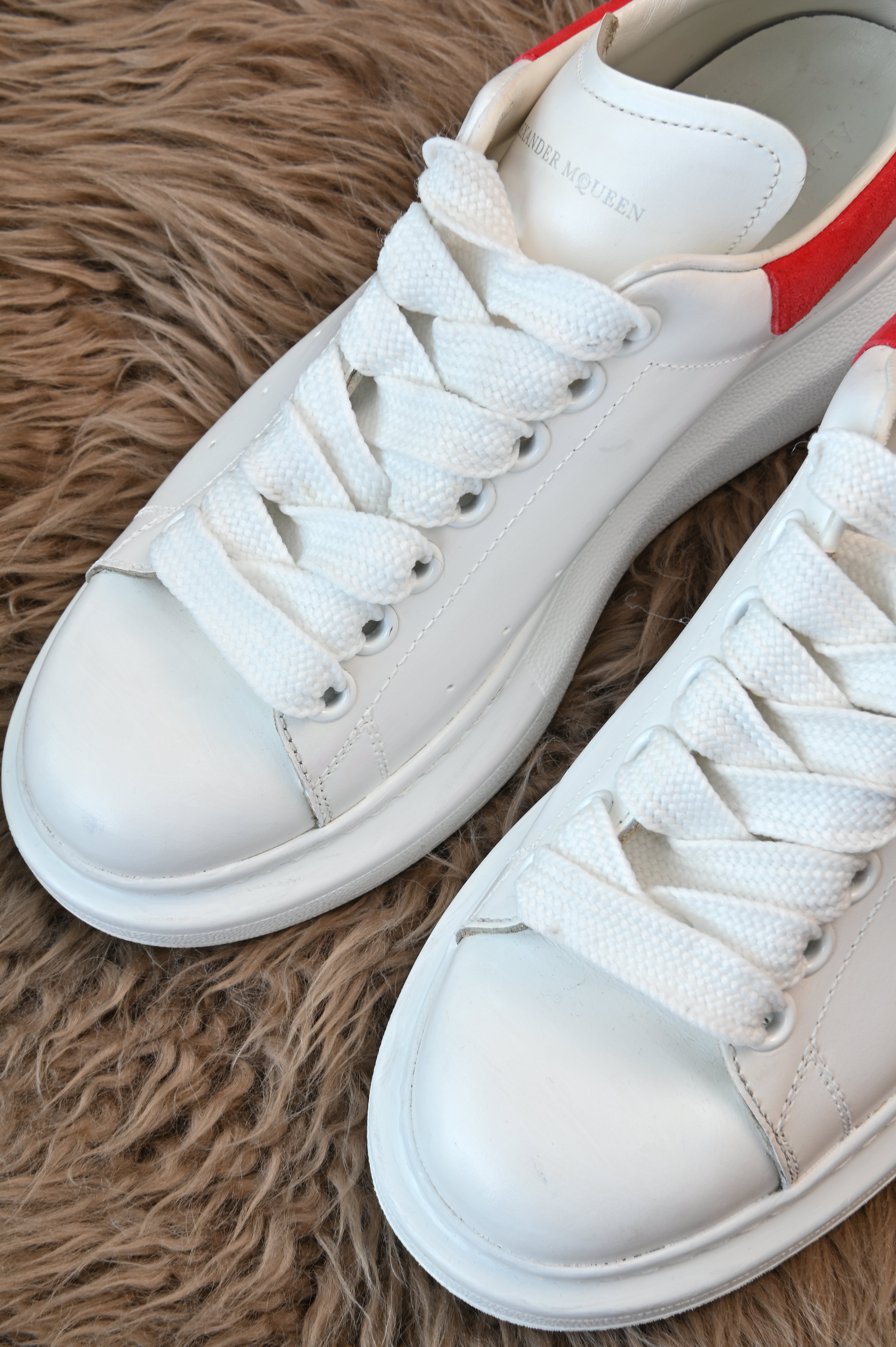 Alexander Mqueen Classic Red White Shoes