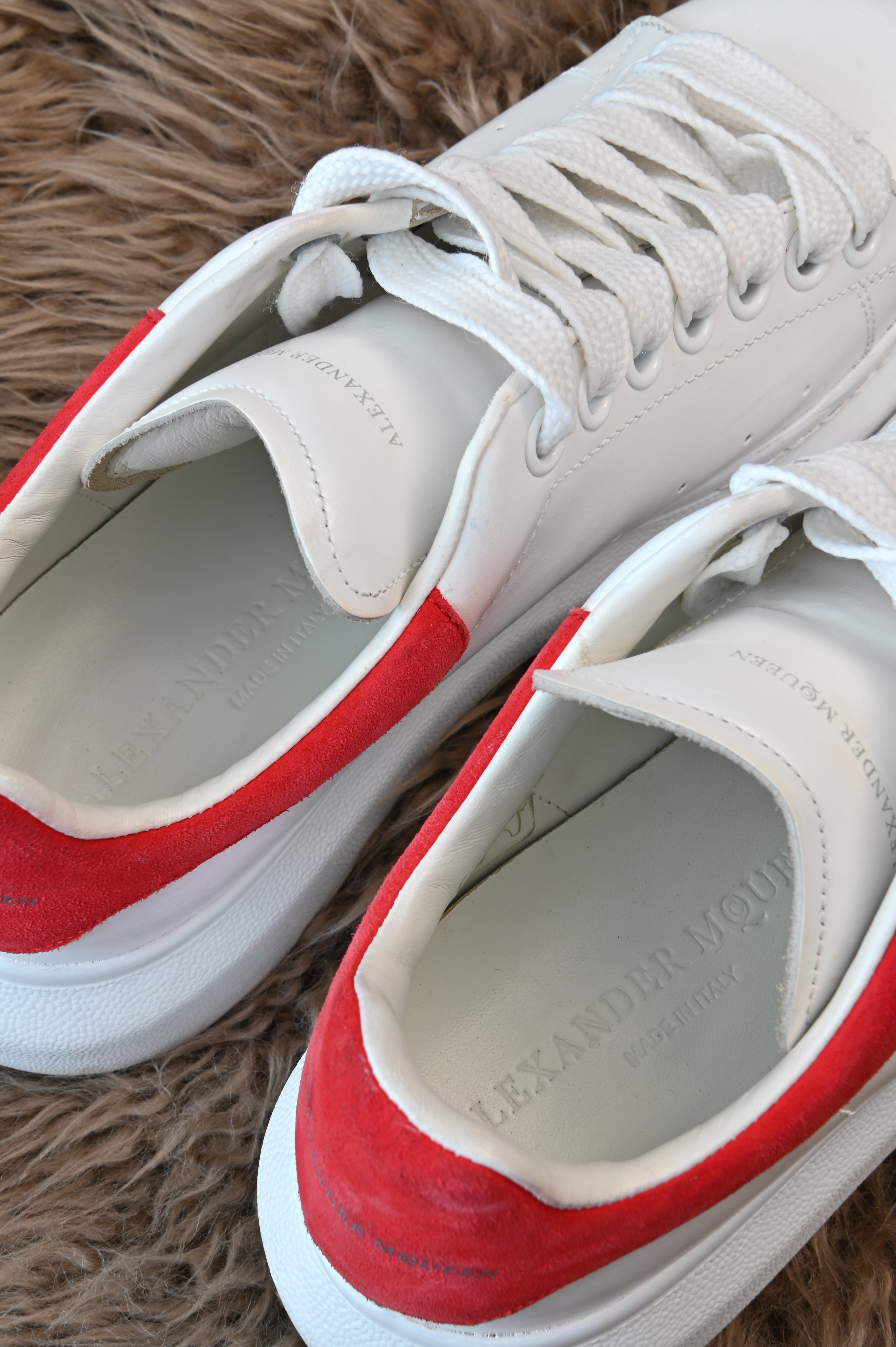 Alexander Mqueen Classic Red White Shoes