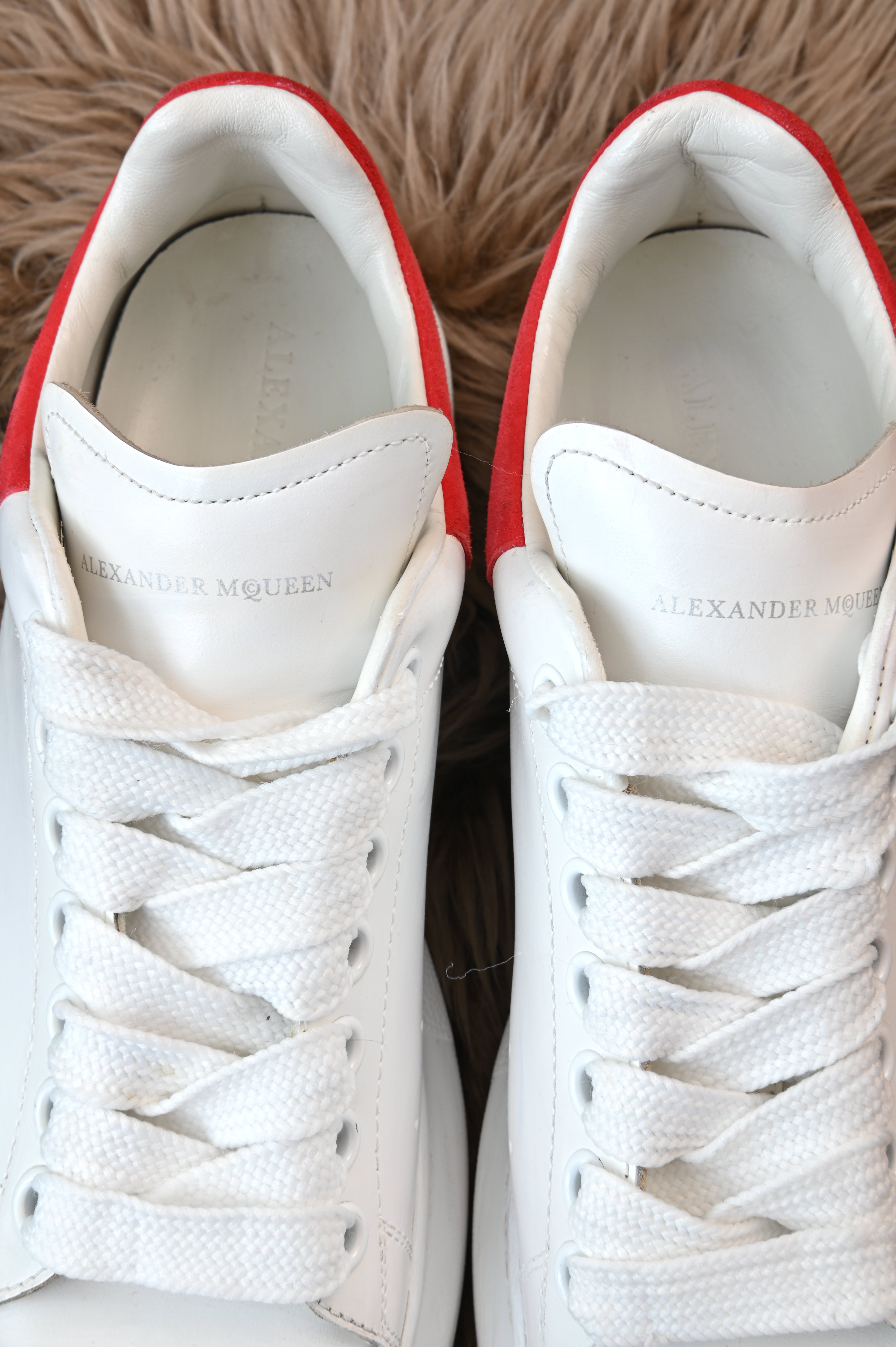 Alexander Mqueen Classic Red White Shoes