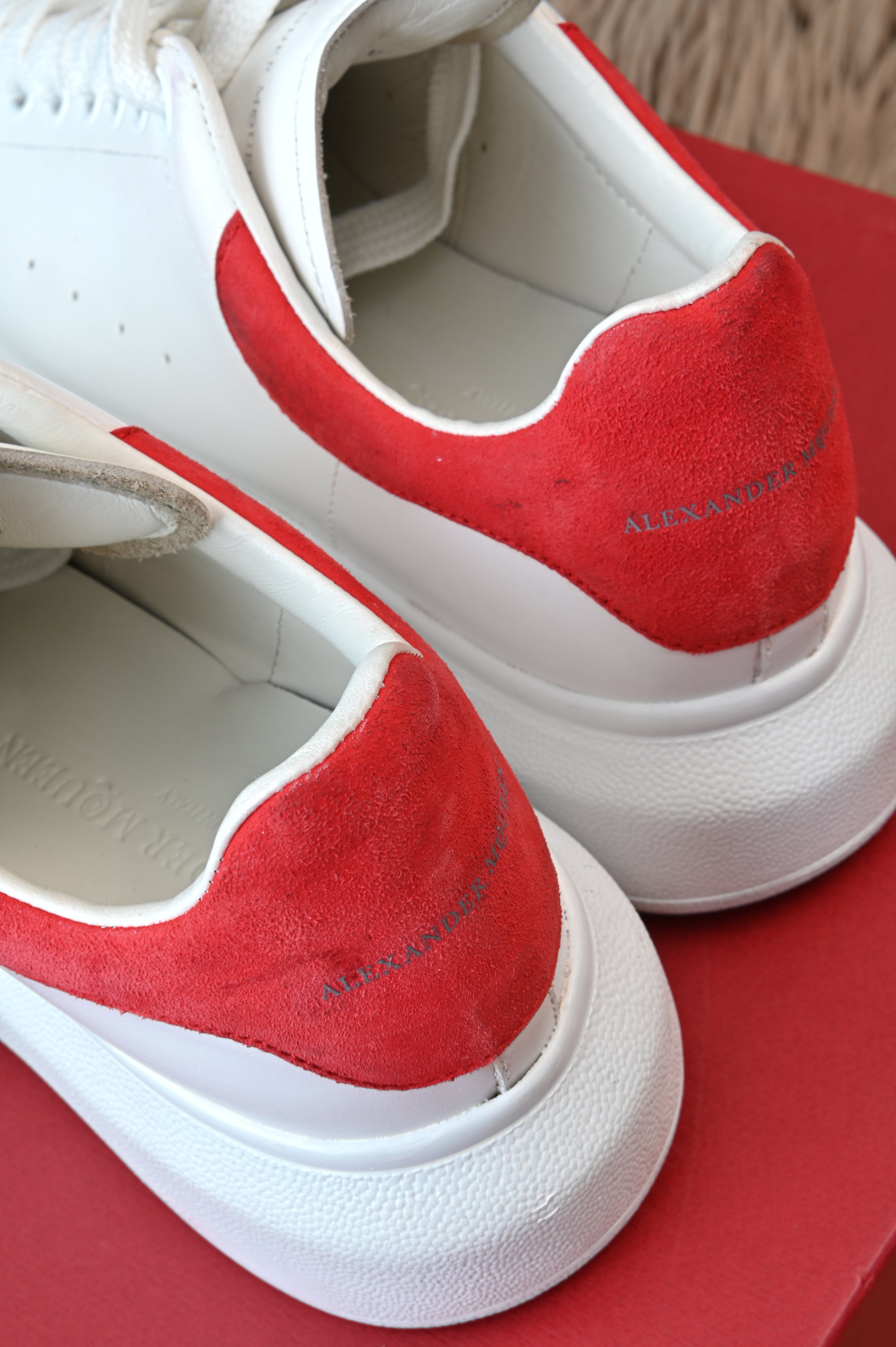 Alexander Mqueen Classic Red White Shoes