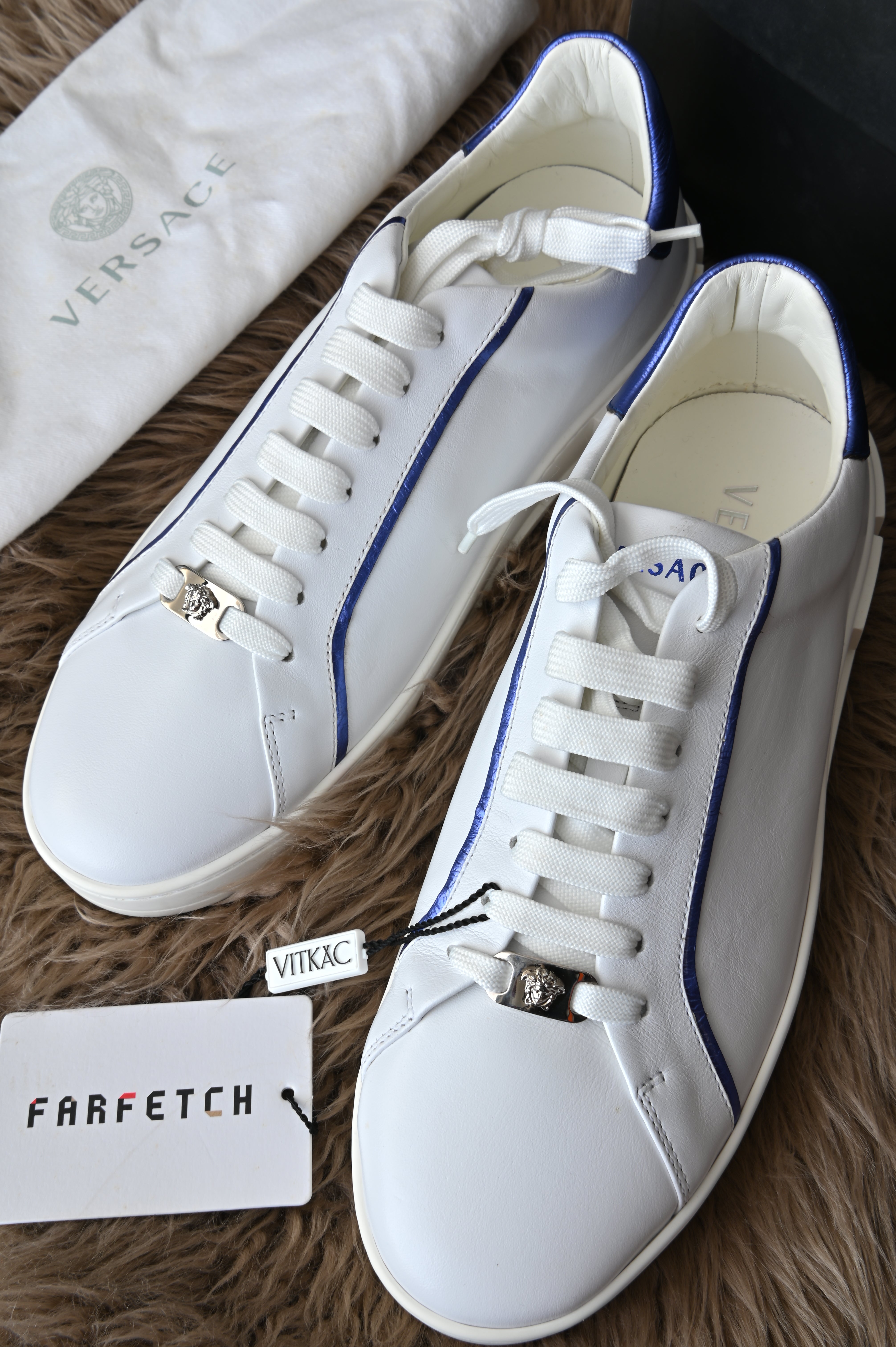 Versace Blue White Sneakers
