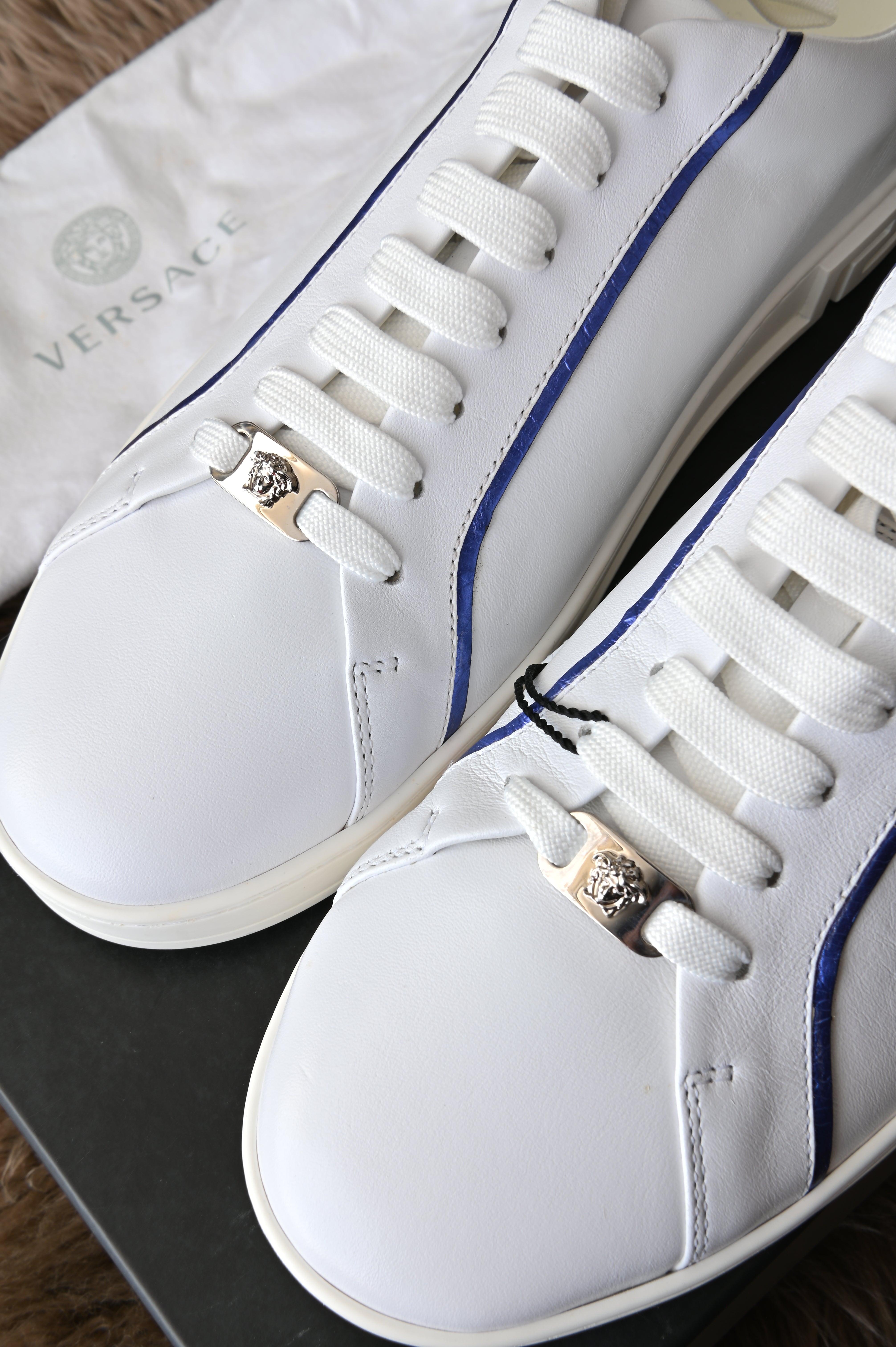 Versace Blue White Sneakers