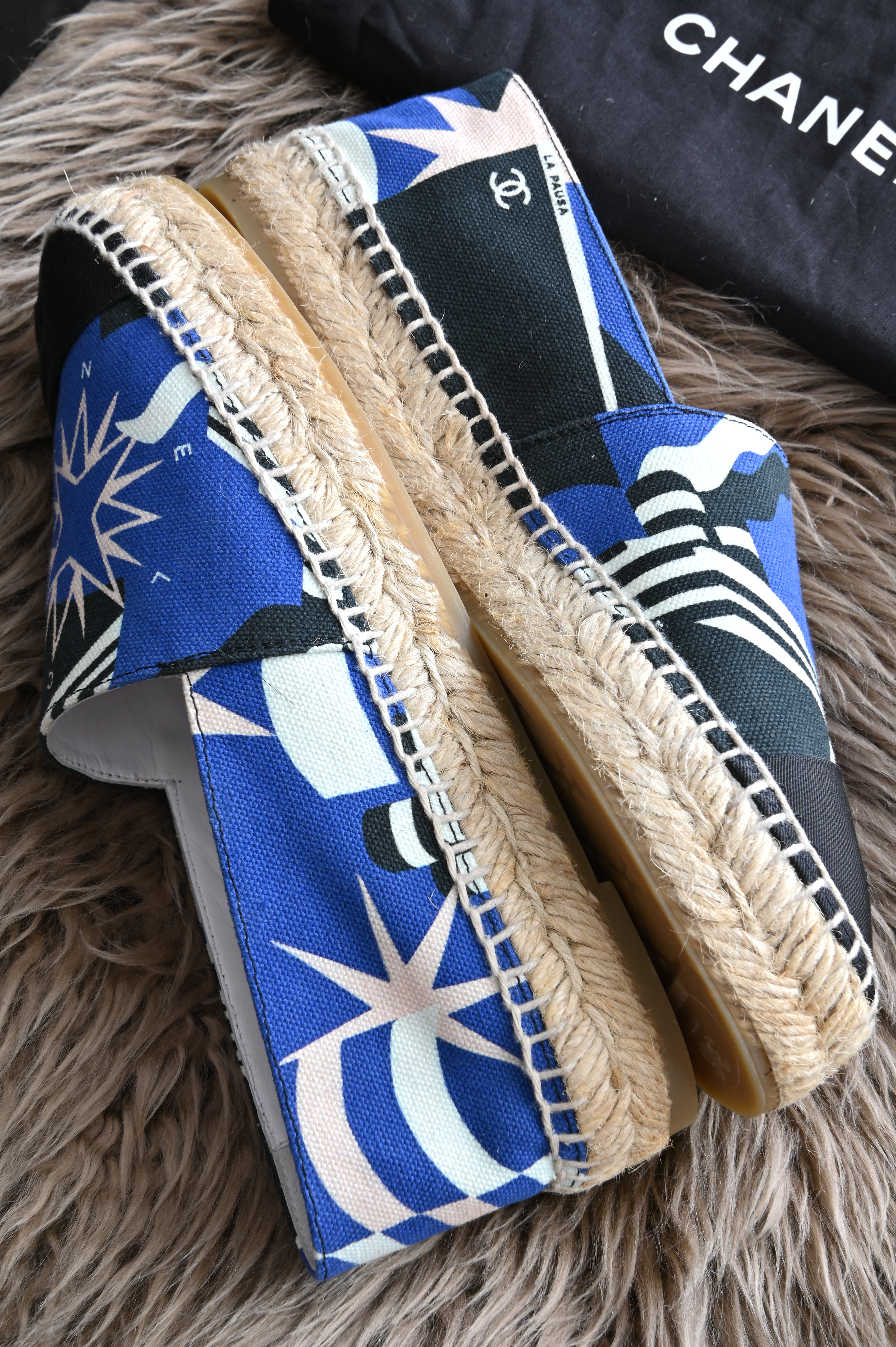 Chanel Espadrilles in canvas with star print