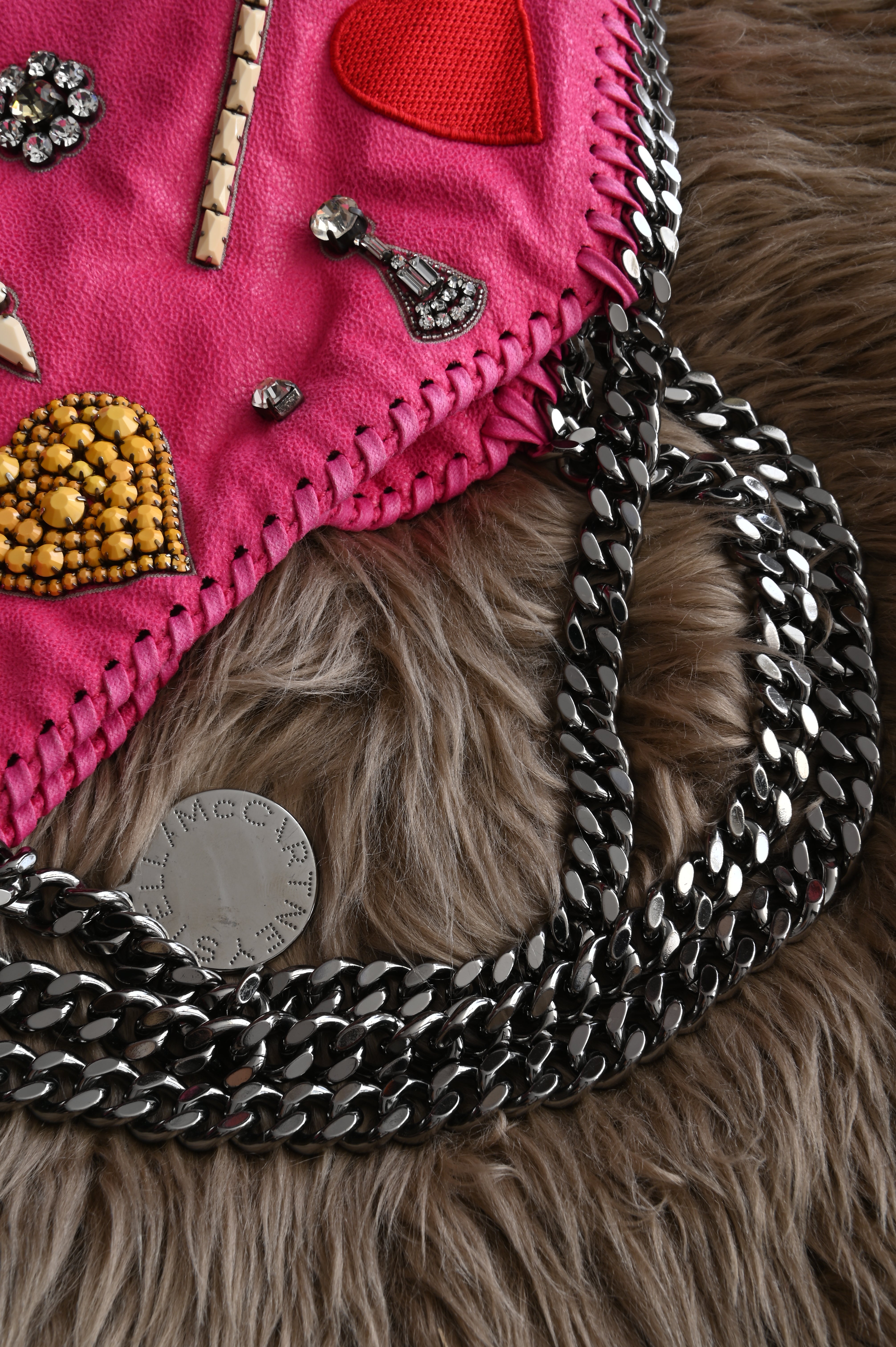 Stella McCartney Falabella embellished pink bag