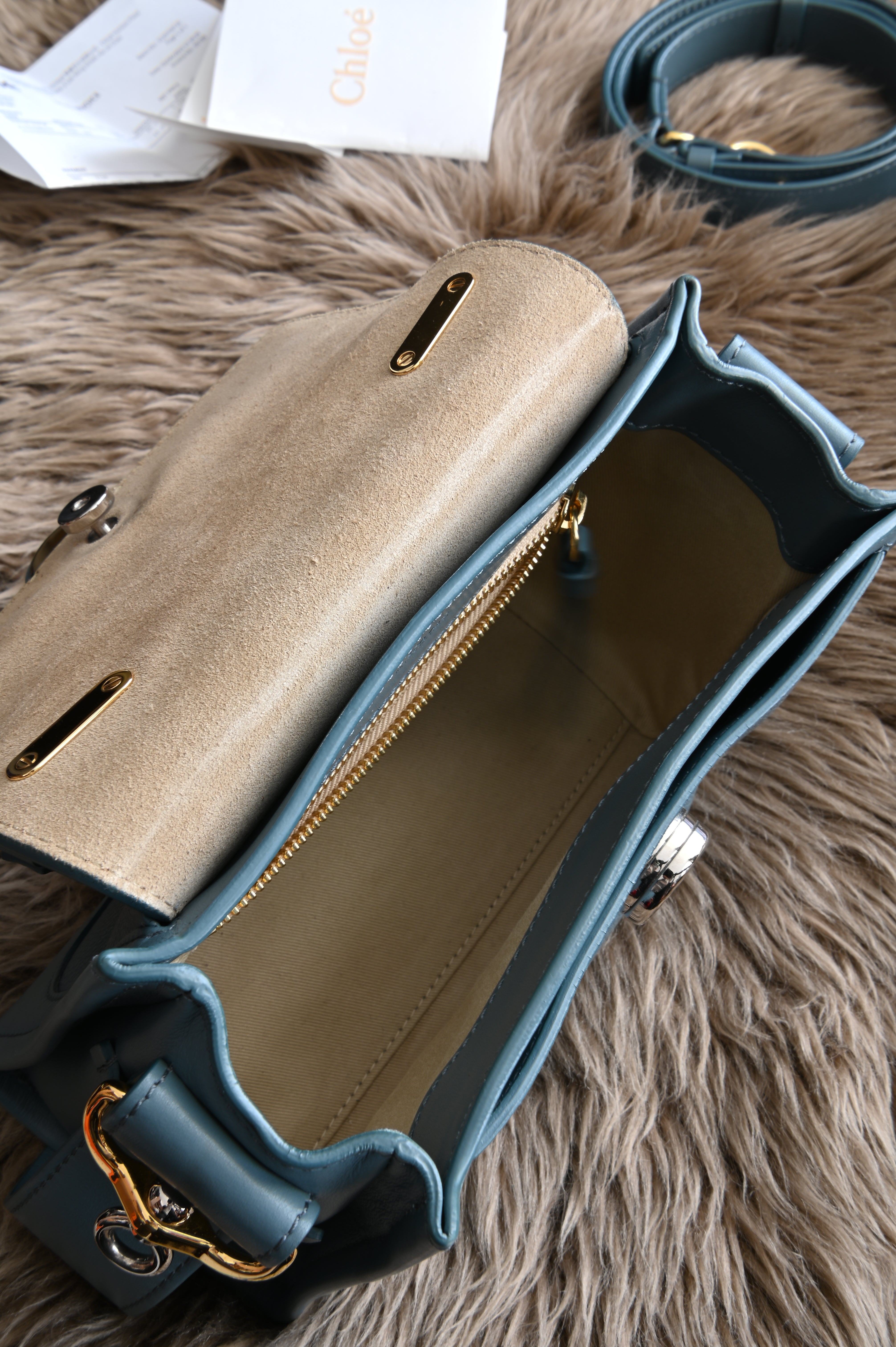 Chloe Tess Day Bag in Teal Blue