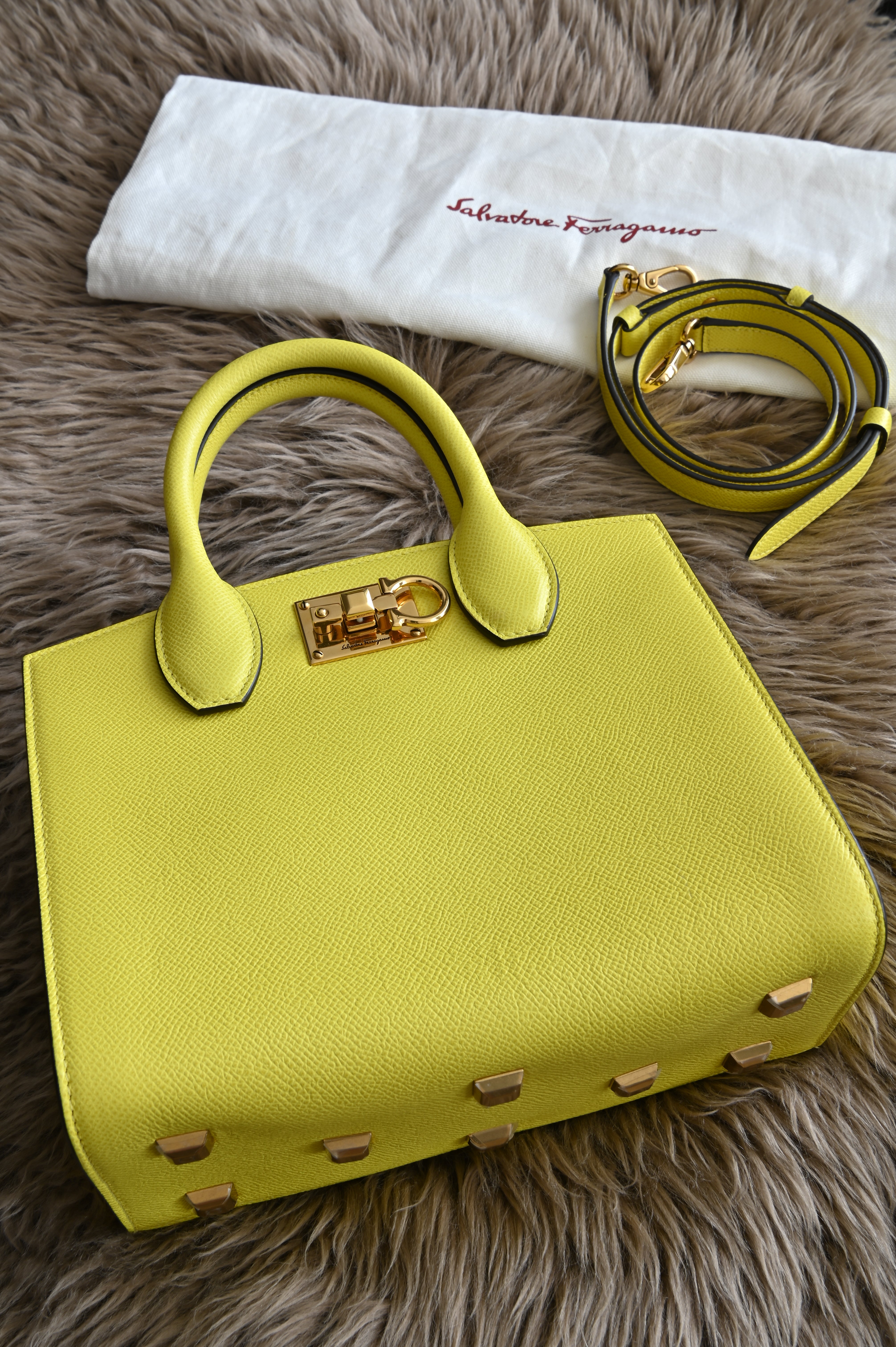 Salvatore Ferragamo Studio Box in Yellow
