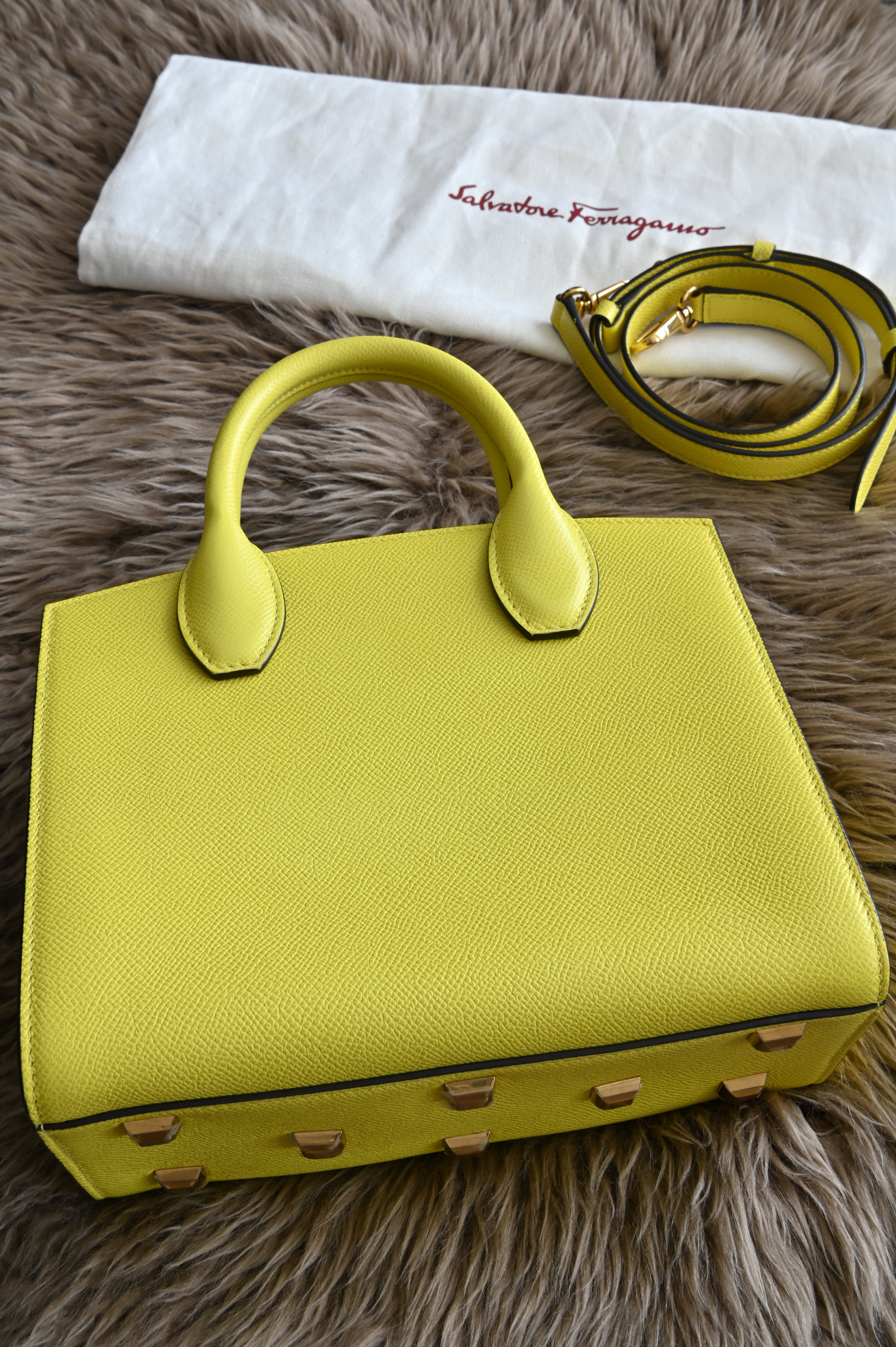 Salvatore Ferragamo Studio Box in Yellow