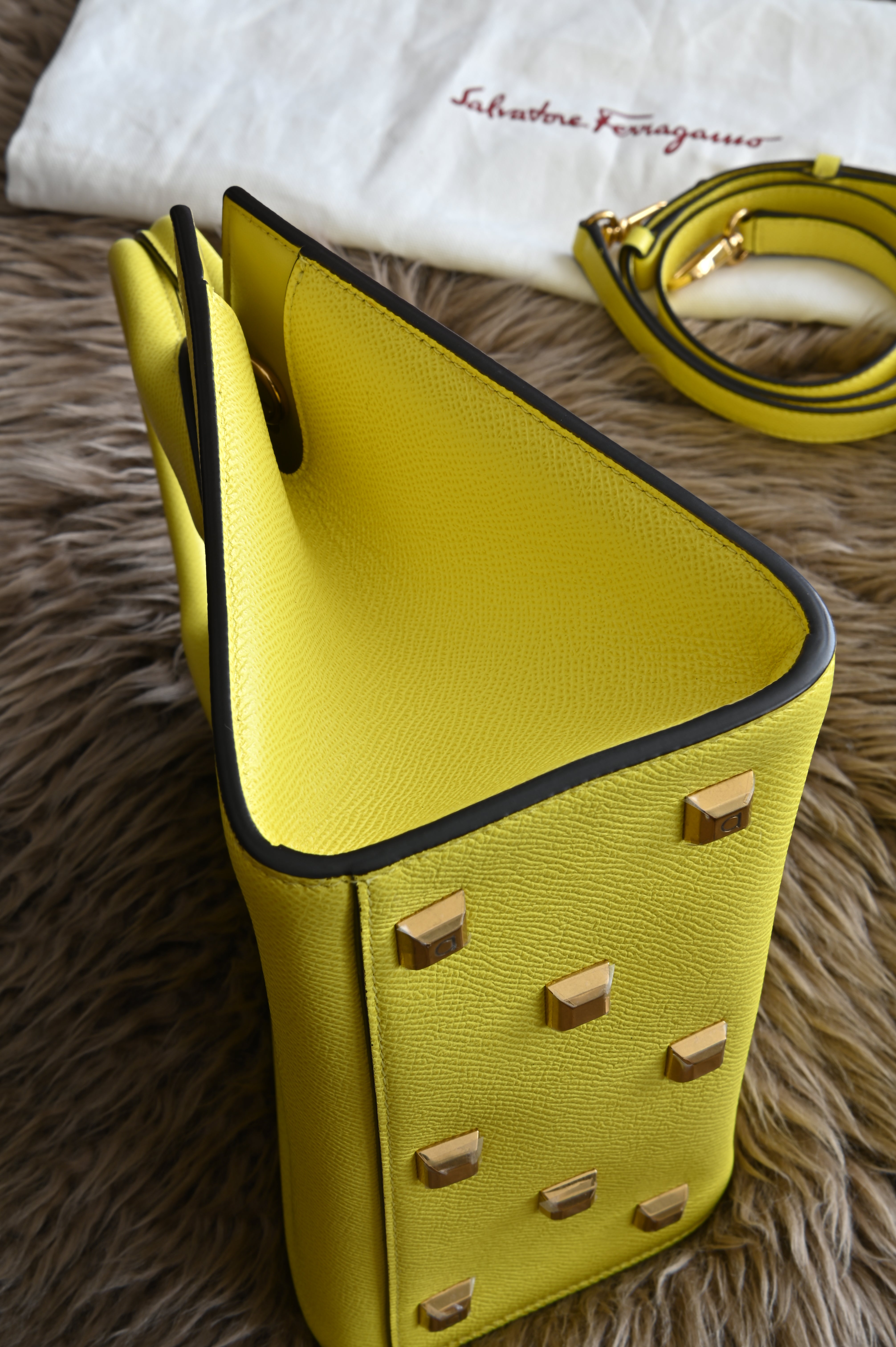Salvatore Ferragamo Studio Box in Yellow