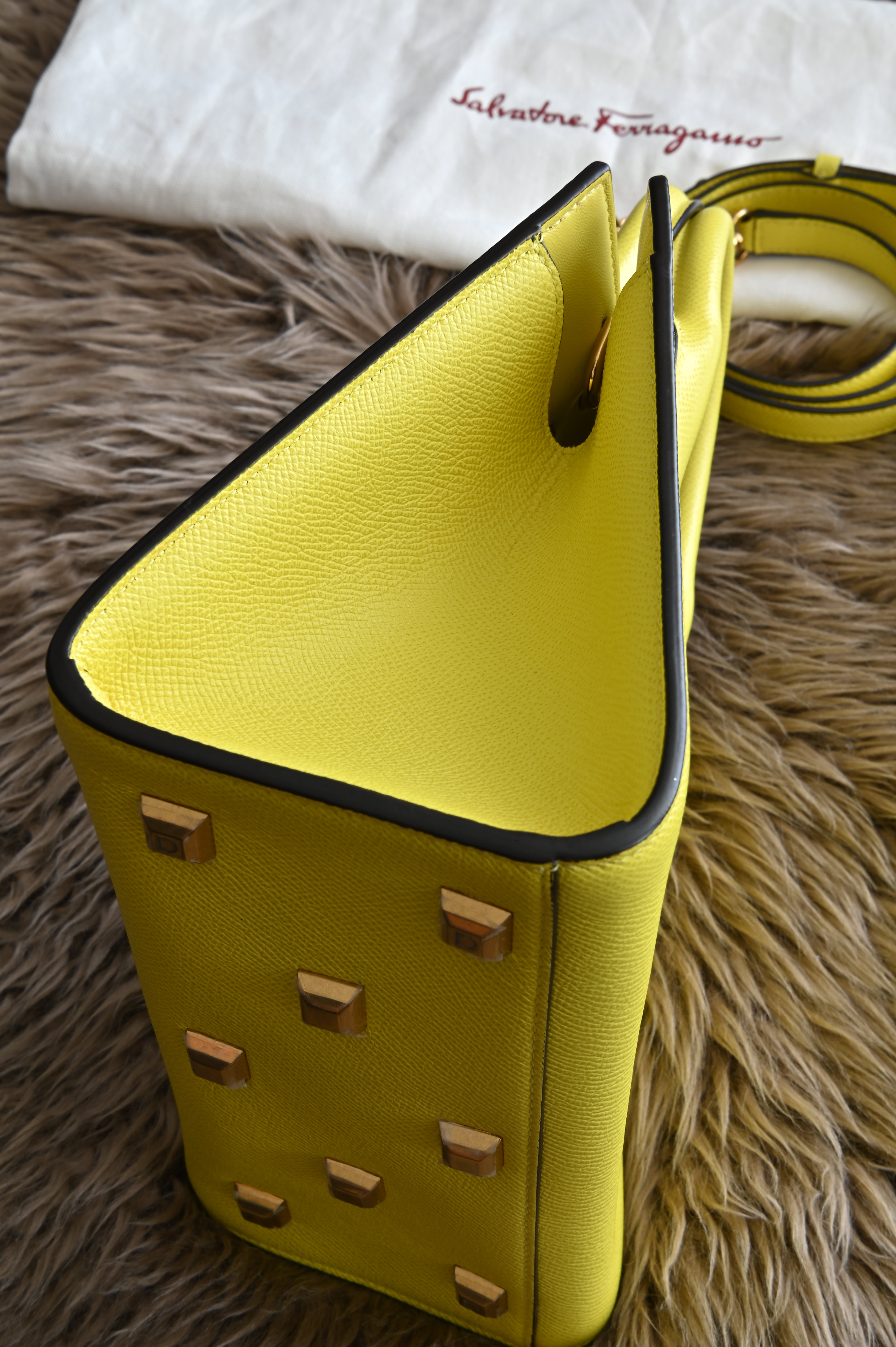 Salvatore Ferragamo Studio Box in Yellow