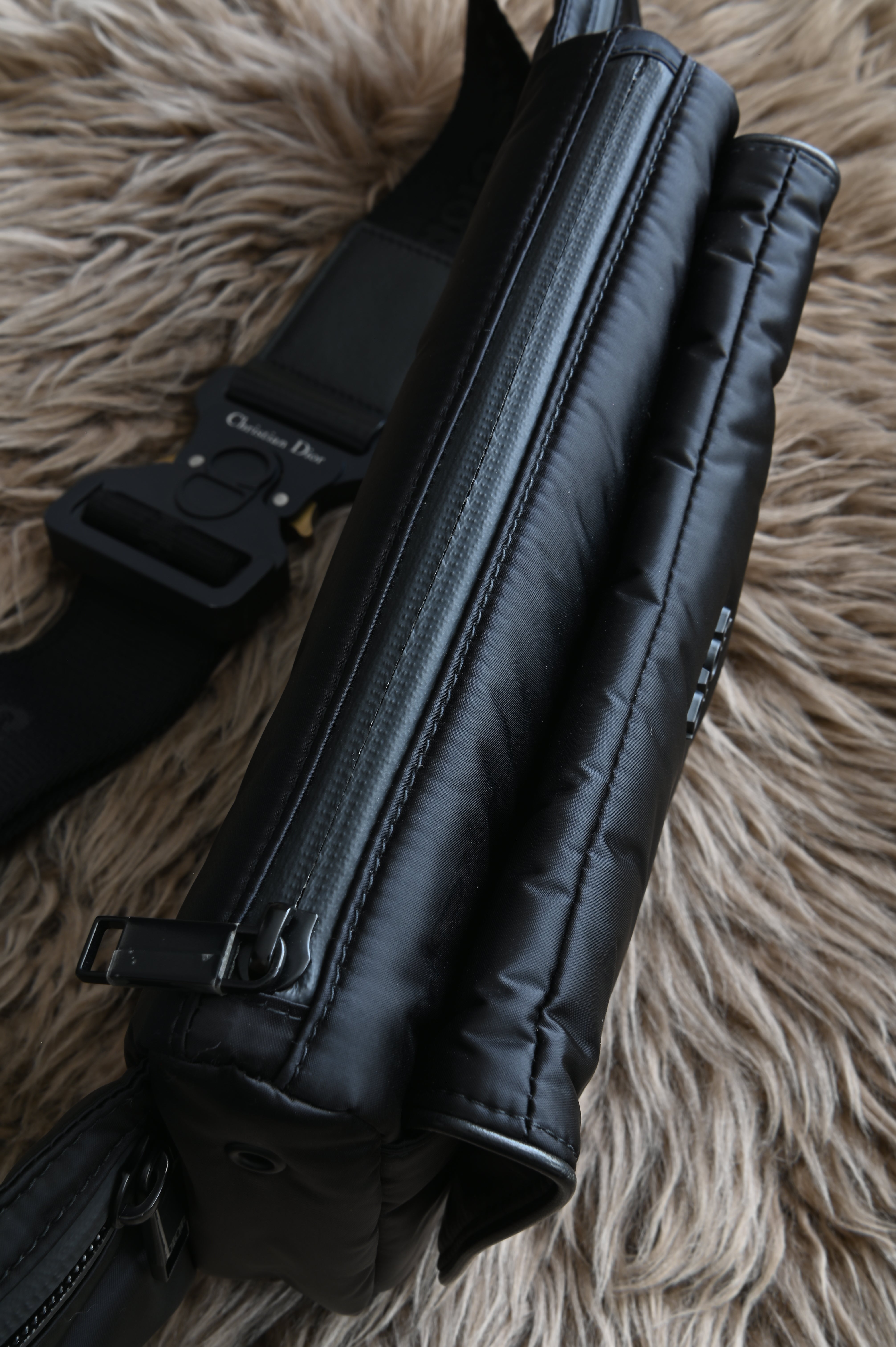 Dior Homme Saddle body belt bag in black nylon