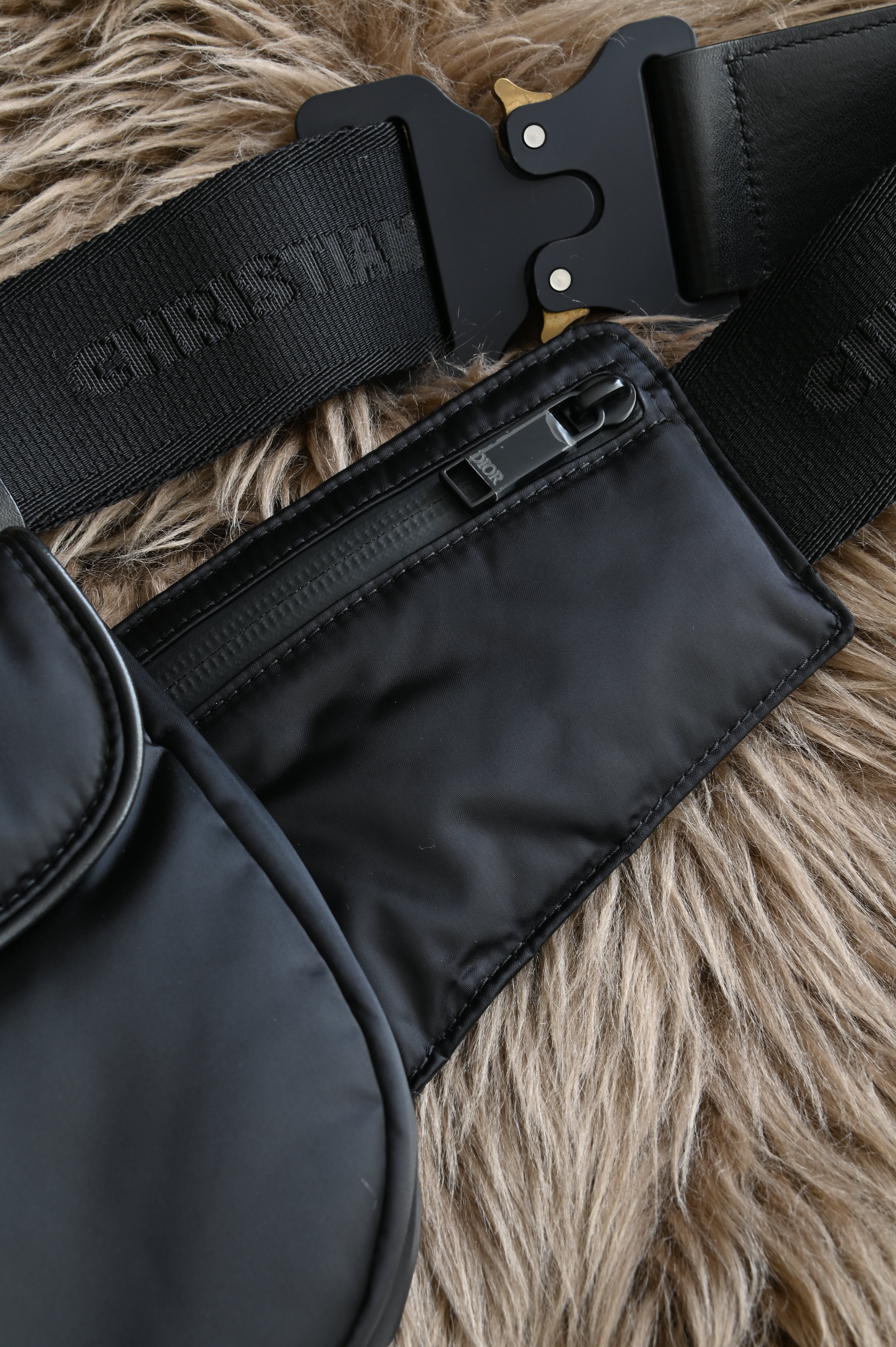 Dior Homme Saddle body belt bag in black nylon