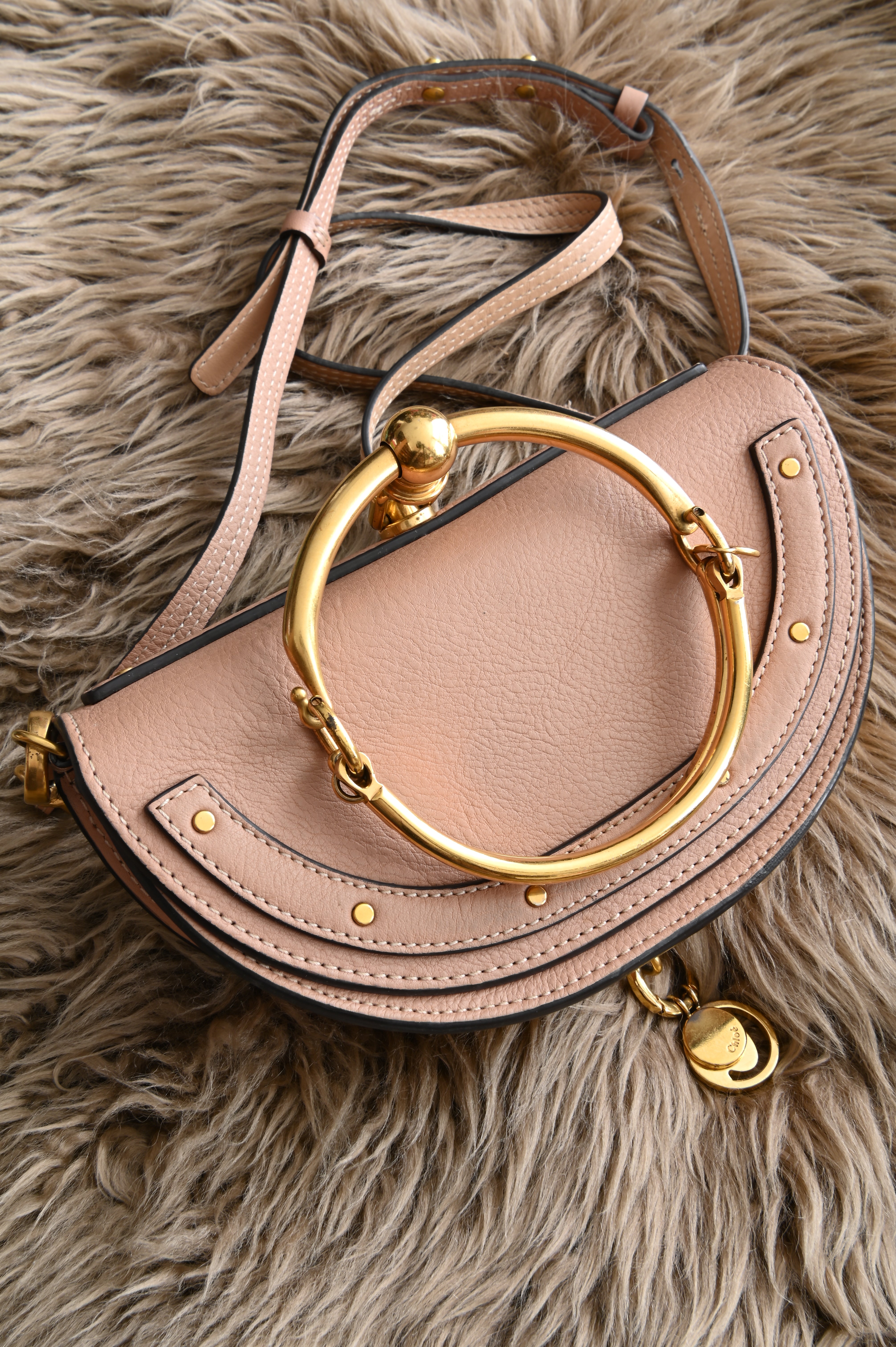 Chloe Nile Bracelet Minaudiere Bag in Biscotti Beige