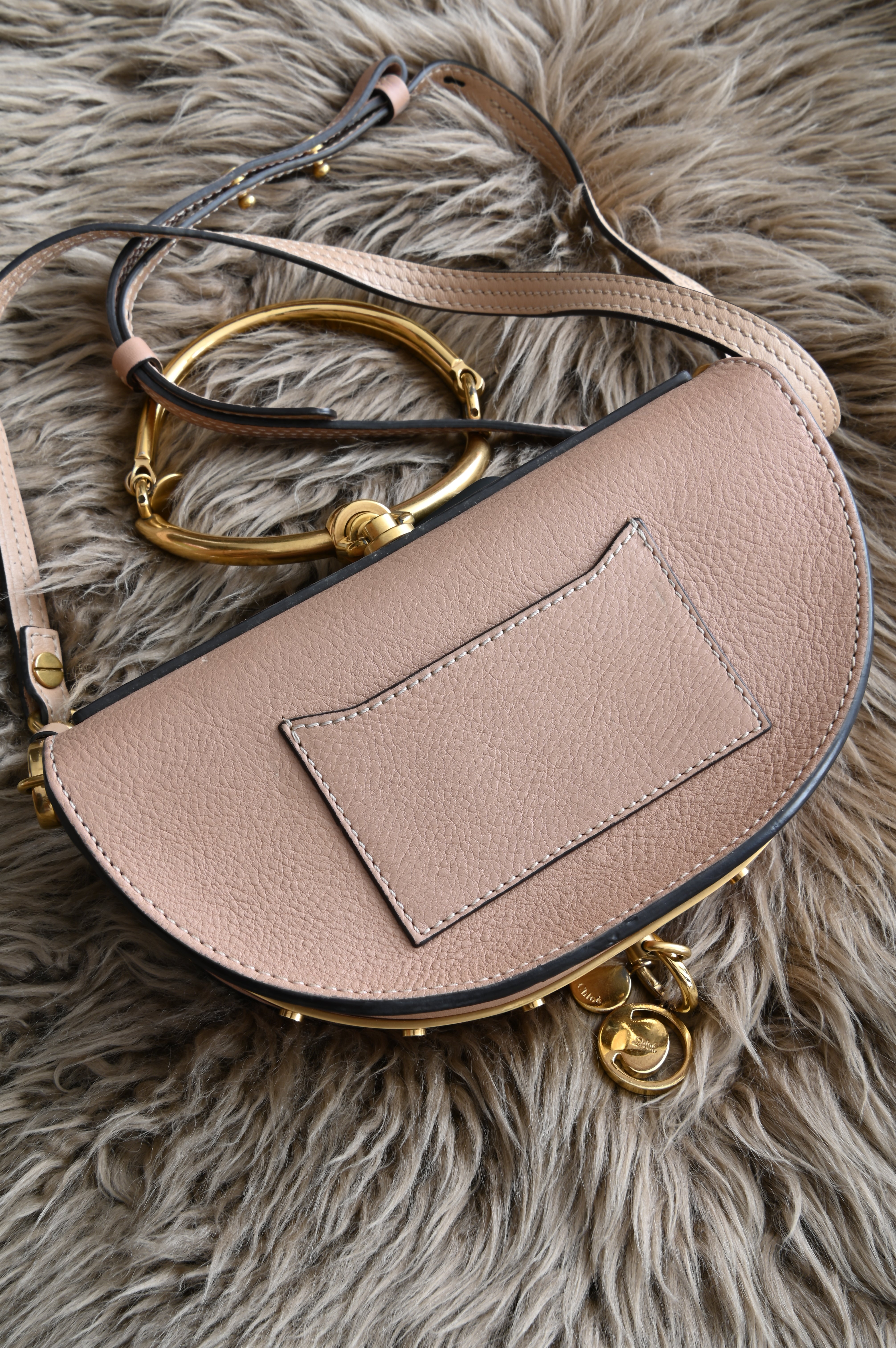 Chloe Nile Bracelet Minaudiere Bag in Biscotti Beige