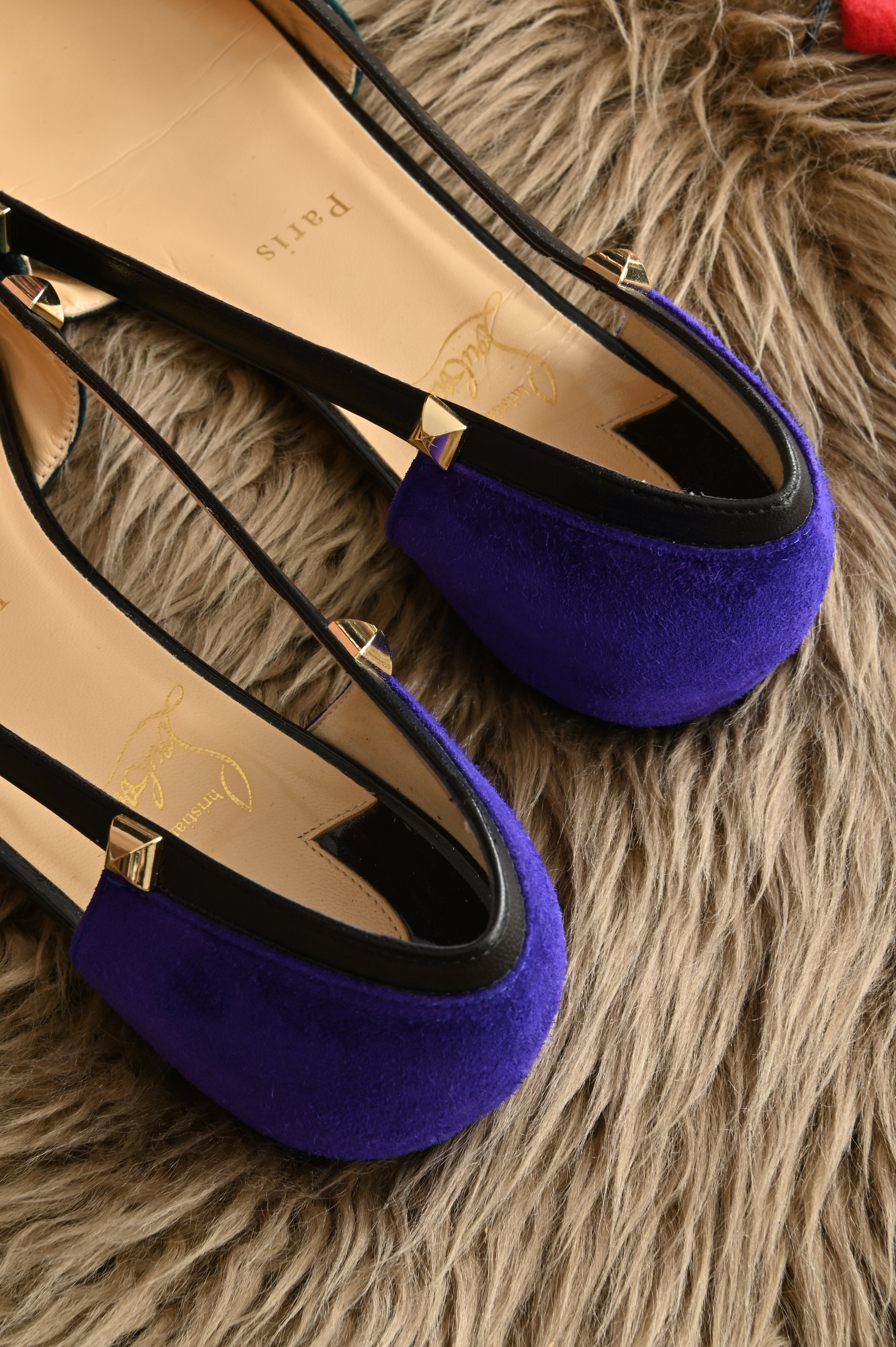 Christian Louboutin Tudor Young Embellished pointed Flats