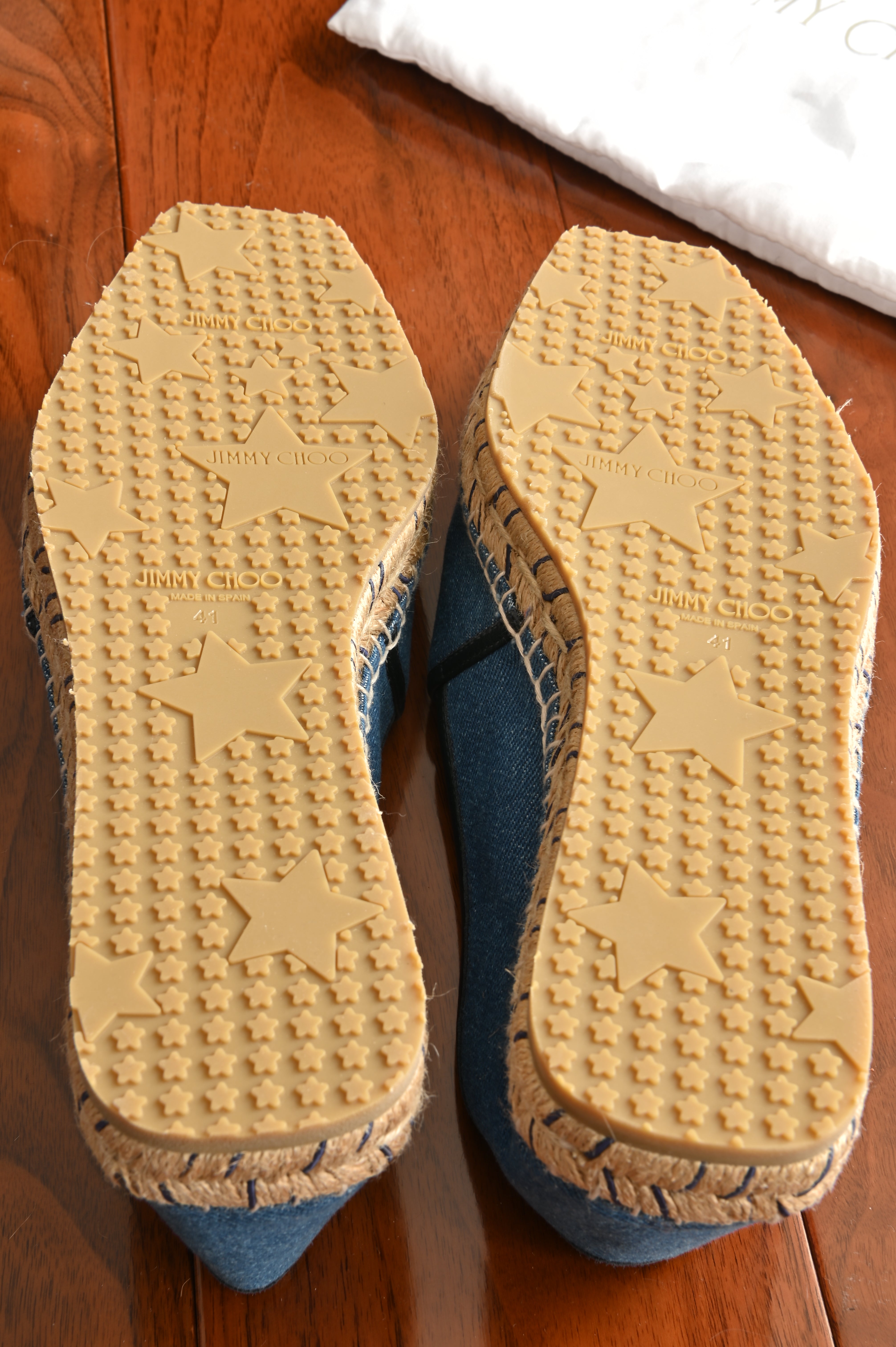 Jimmy Choo Denim Espadrilles Flats