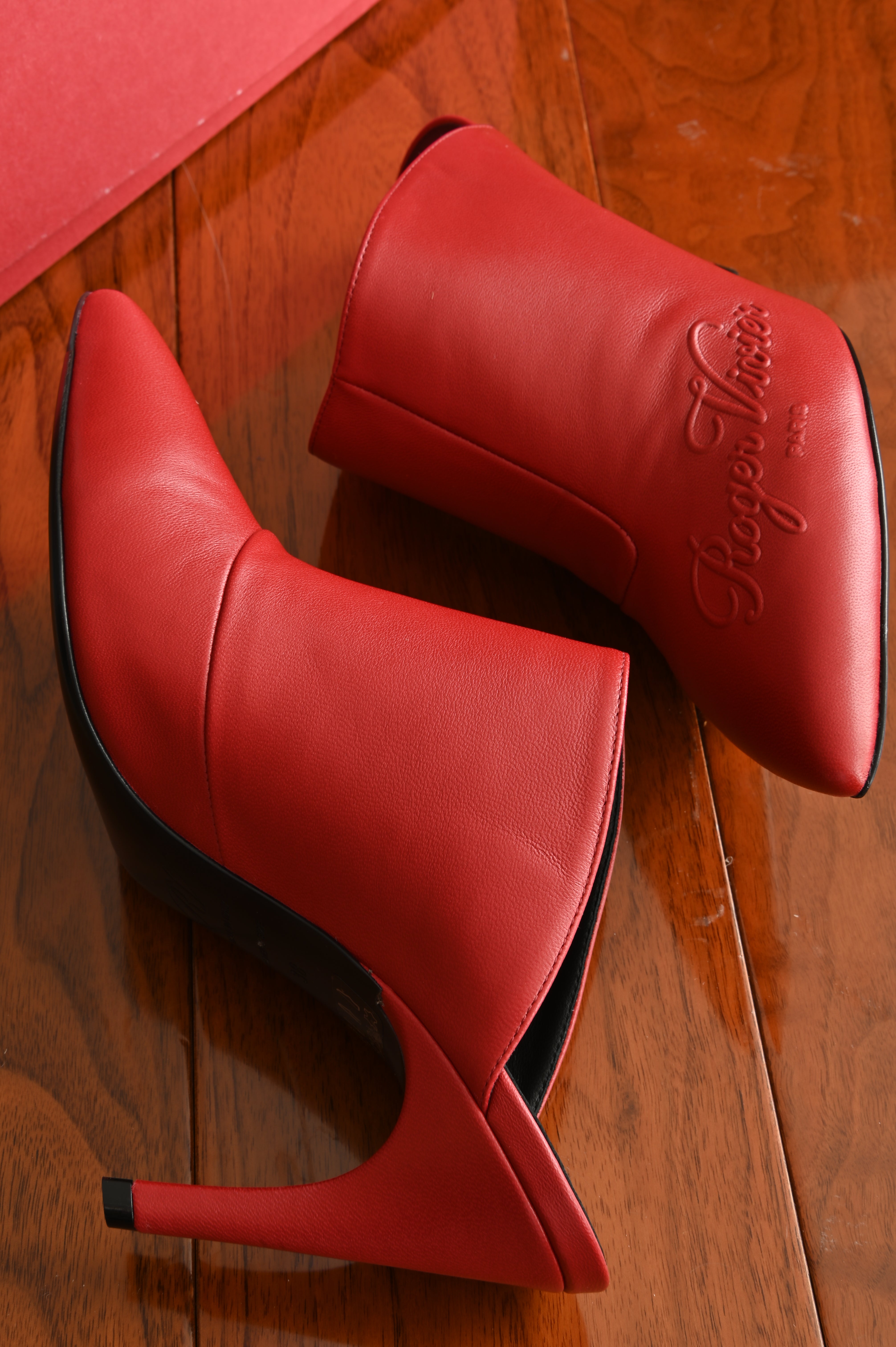 Roger Vivier Red Leather Mules