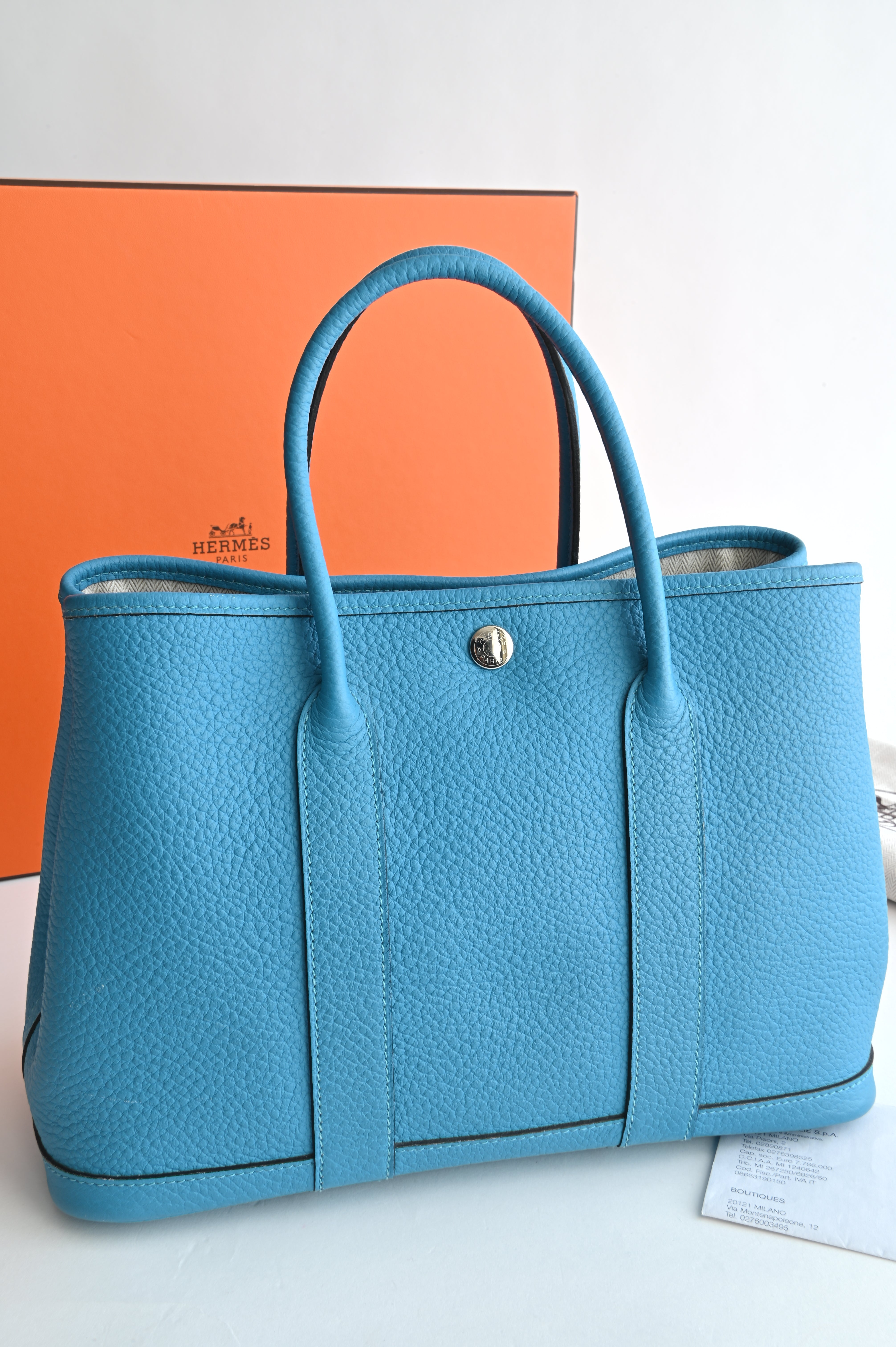 Hermès Garden Party Bag in blue