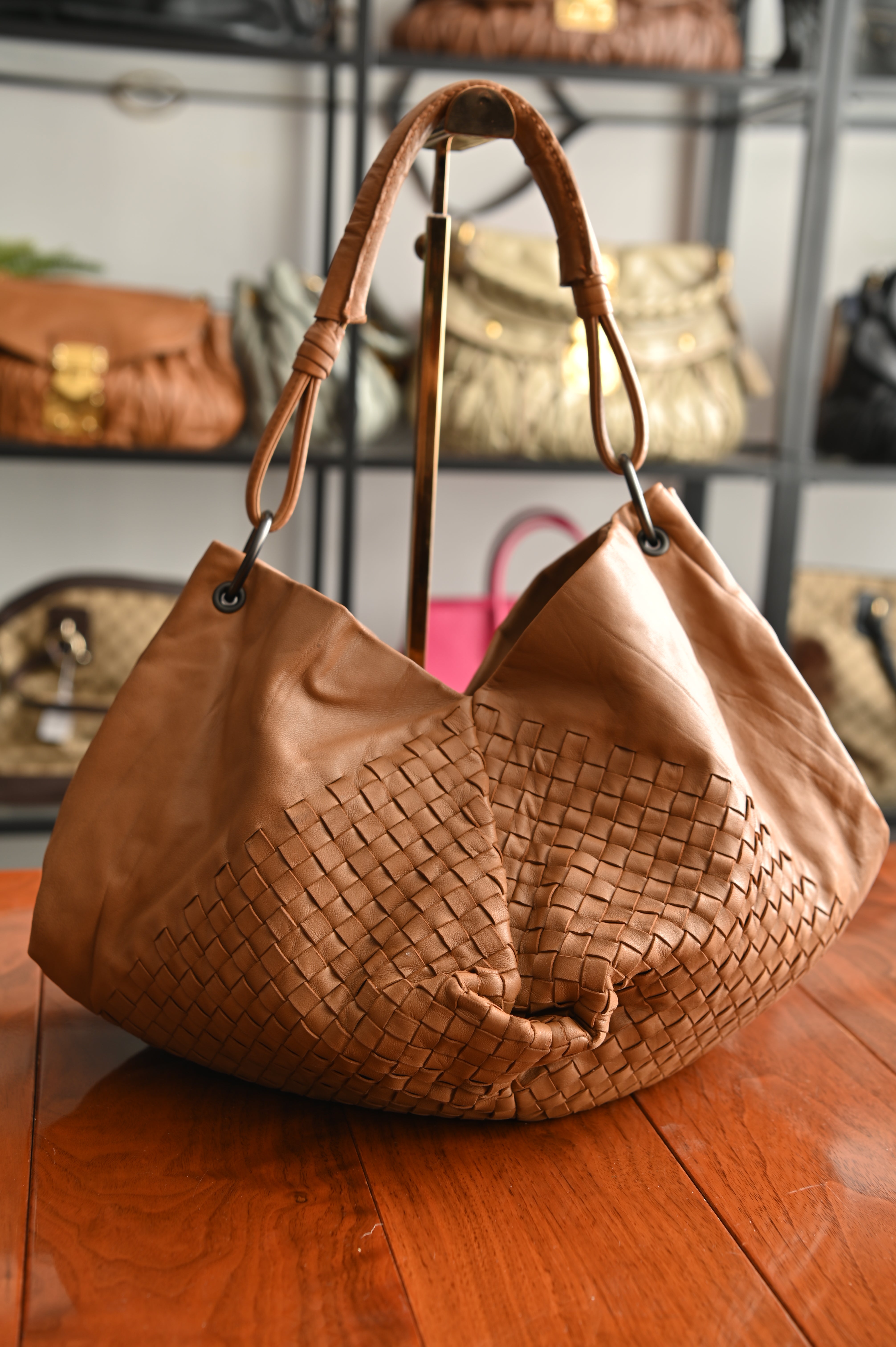 Bottega Veneta Vintage Aquilone Fortune Cookie hobo bag