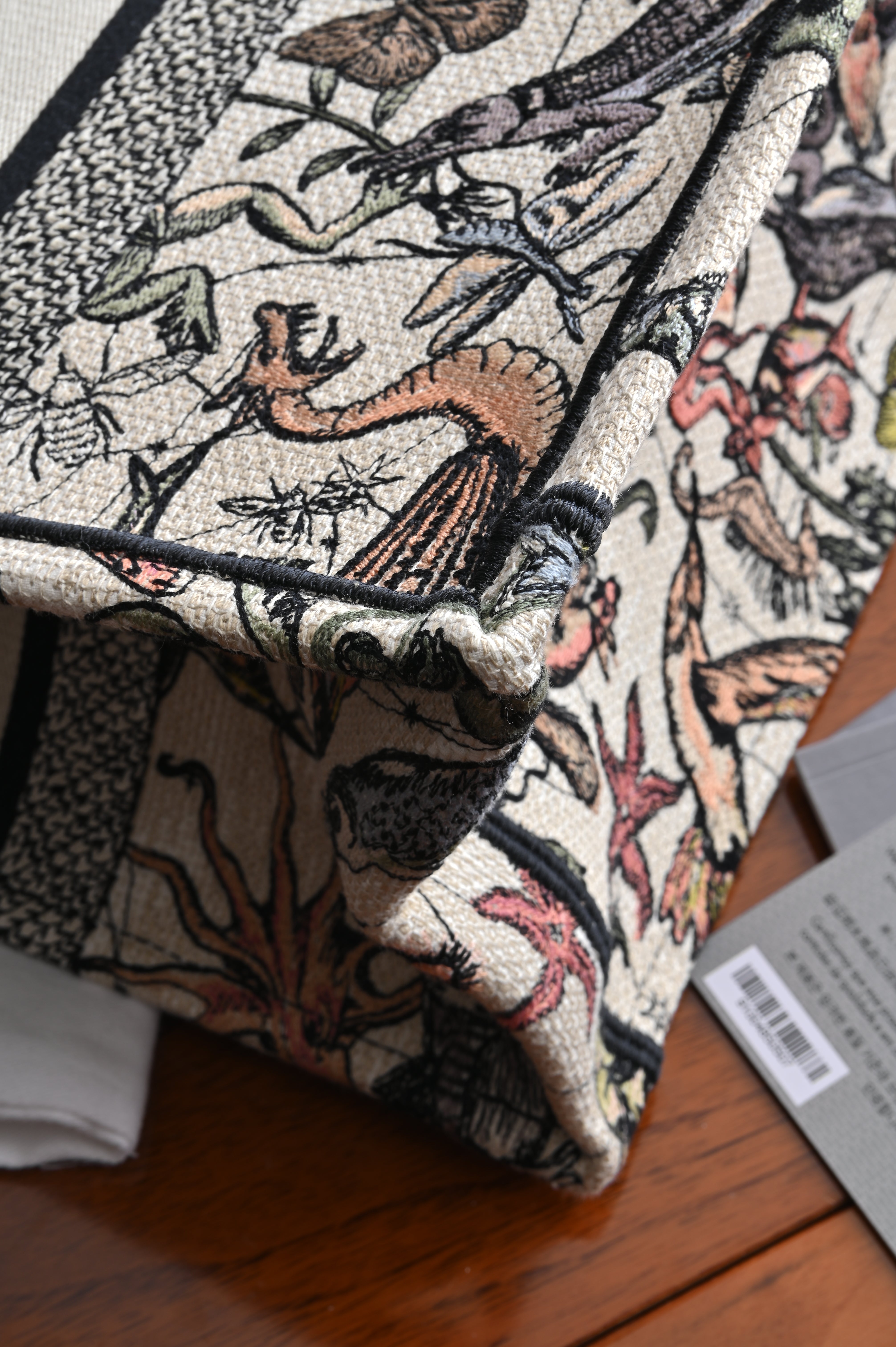 Christian Dior Book Tote with animal details