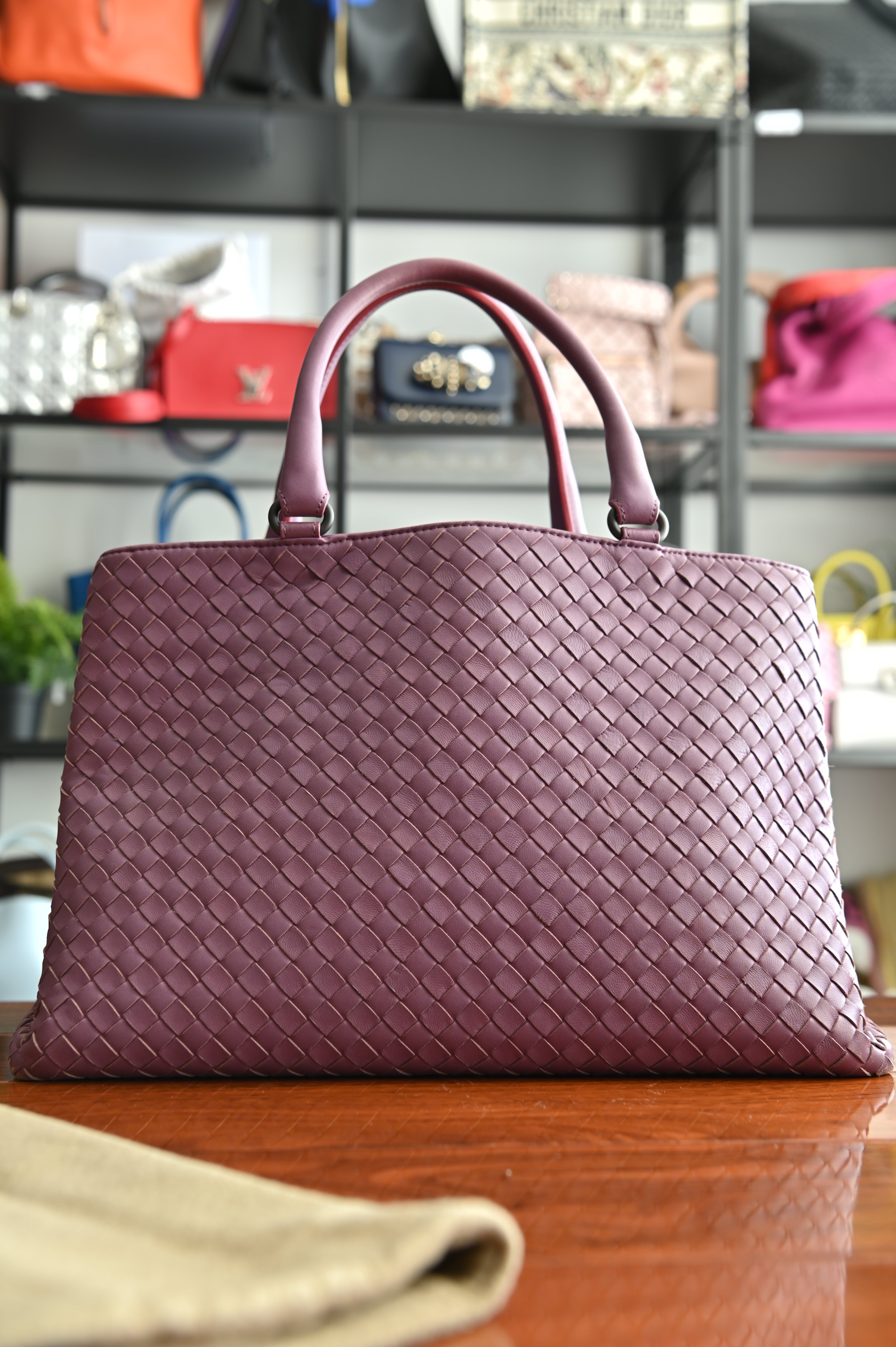 Bottega Veneta Nappa Intrecciatto large tote bag in purple
