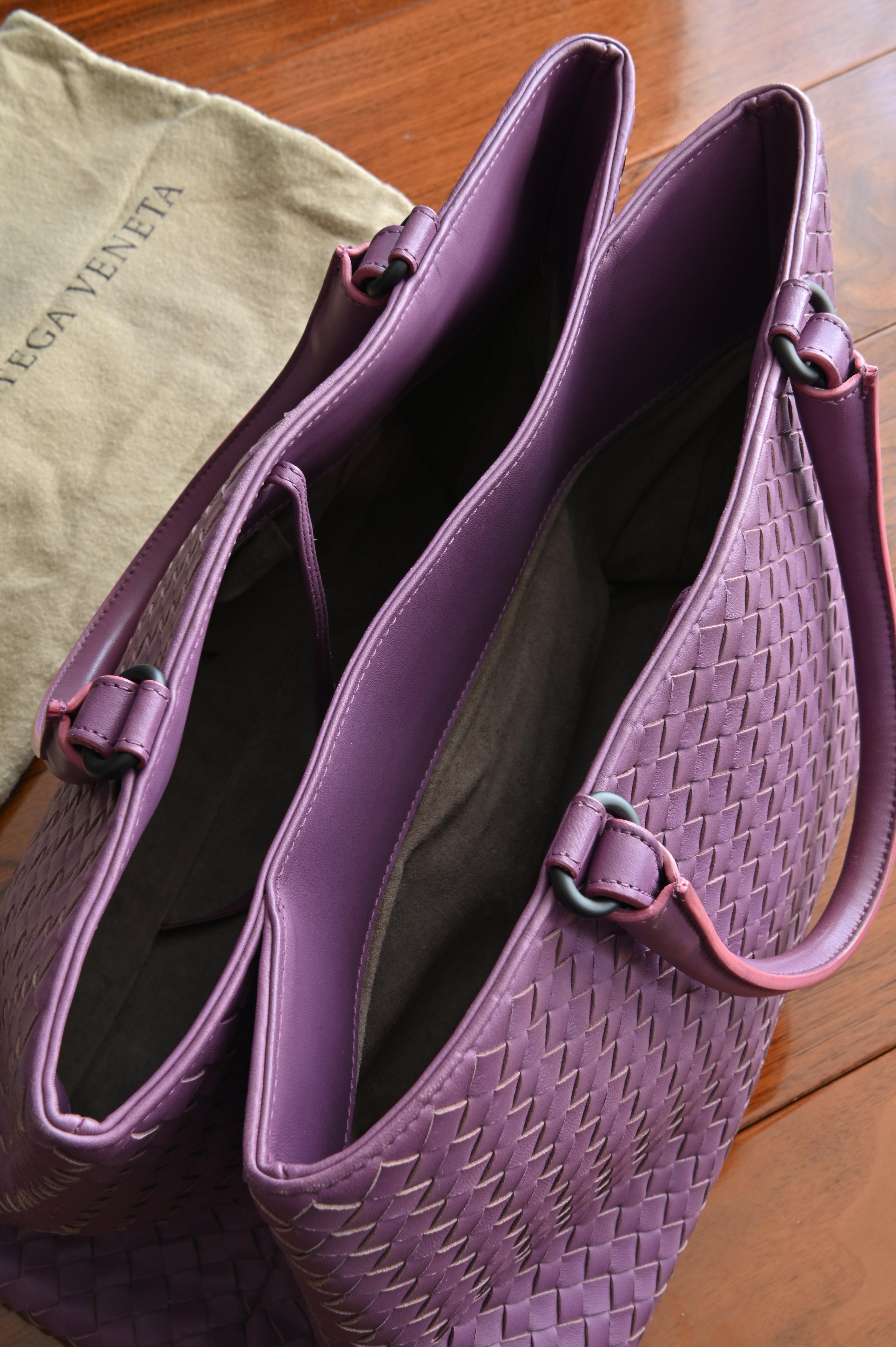 Bottega Veneta Nappa Intrecciatto large tote bag in purple