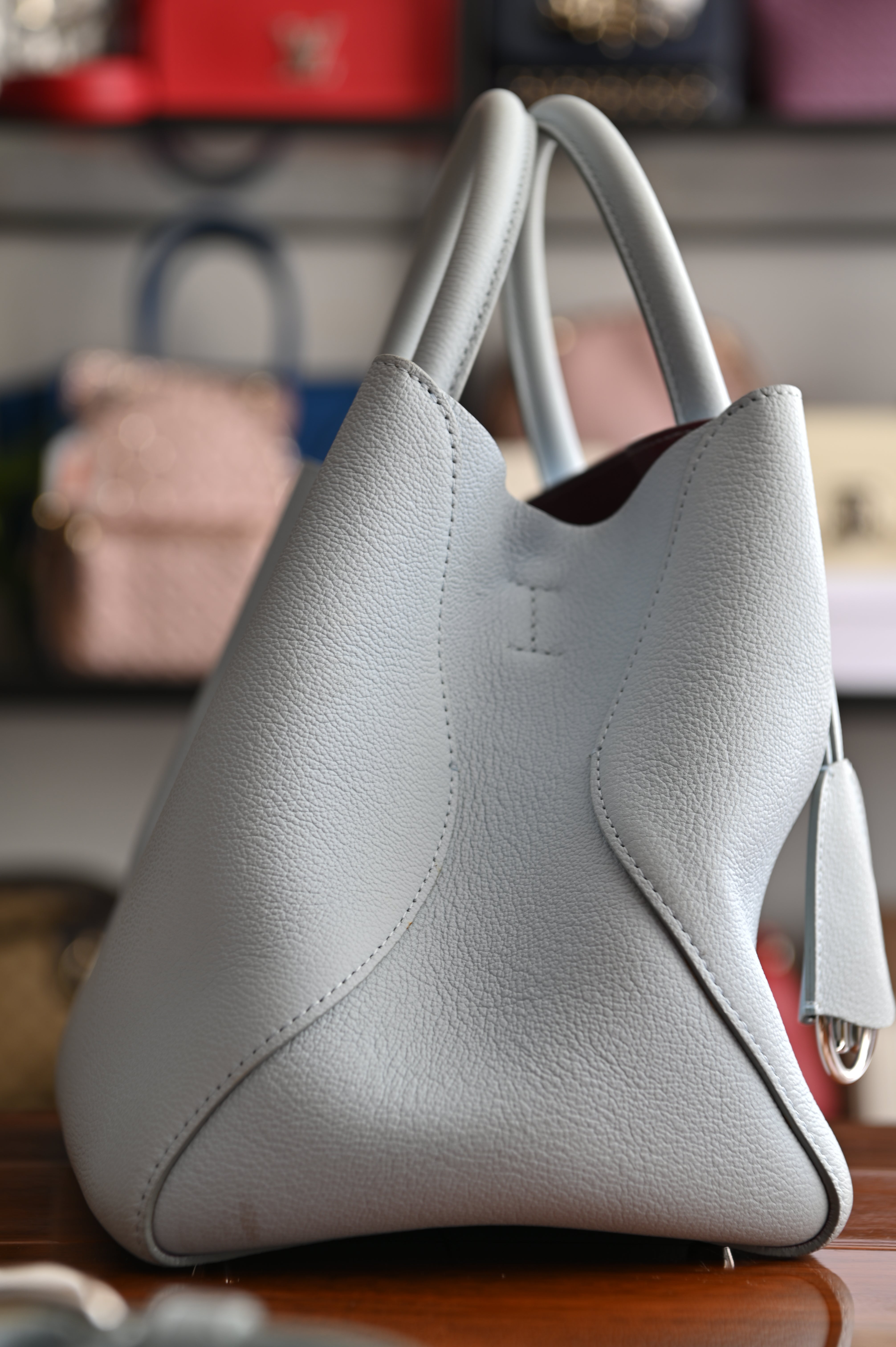 Christian Dior Open Bar Tote in soft baby blue