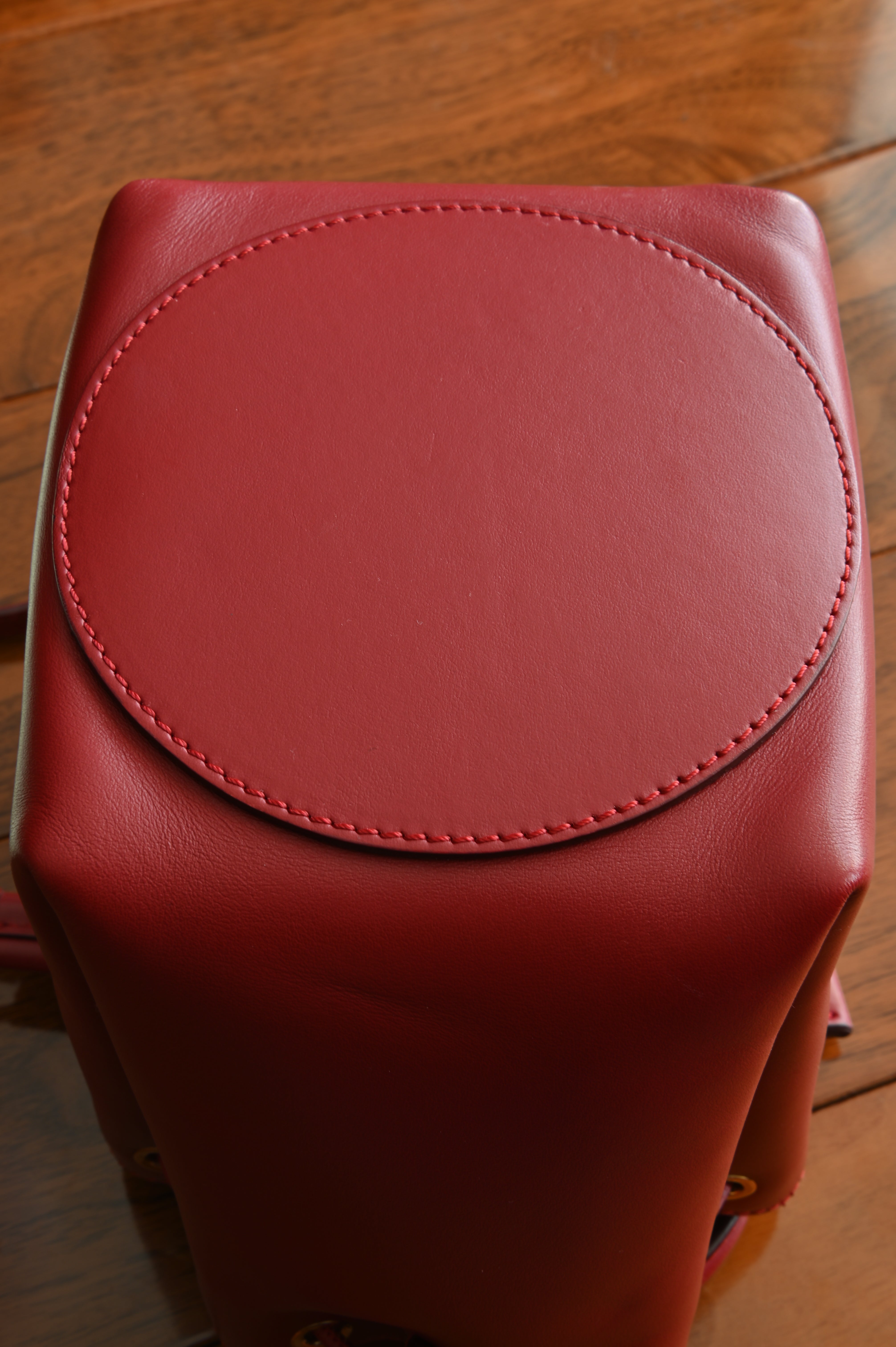 Burberry TB Motif red small bucket bag