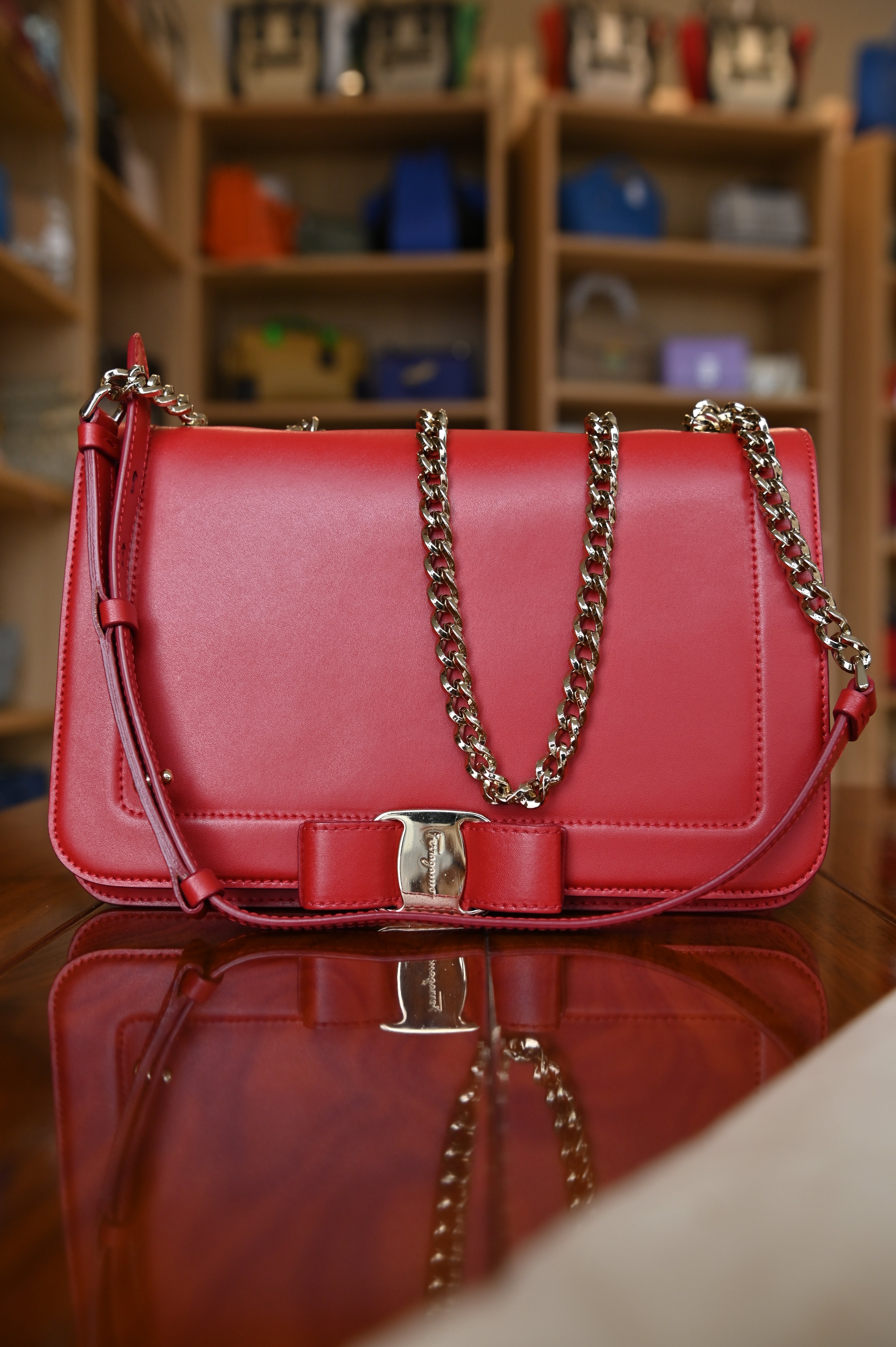Salvatore Ferragamo Red Shoulder Bag