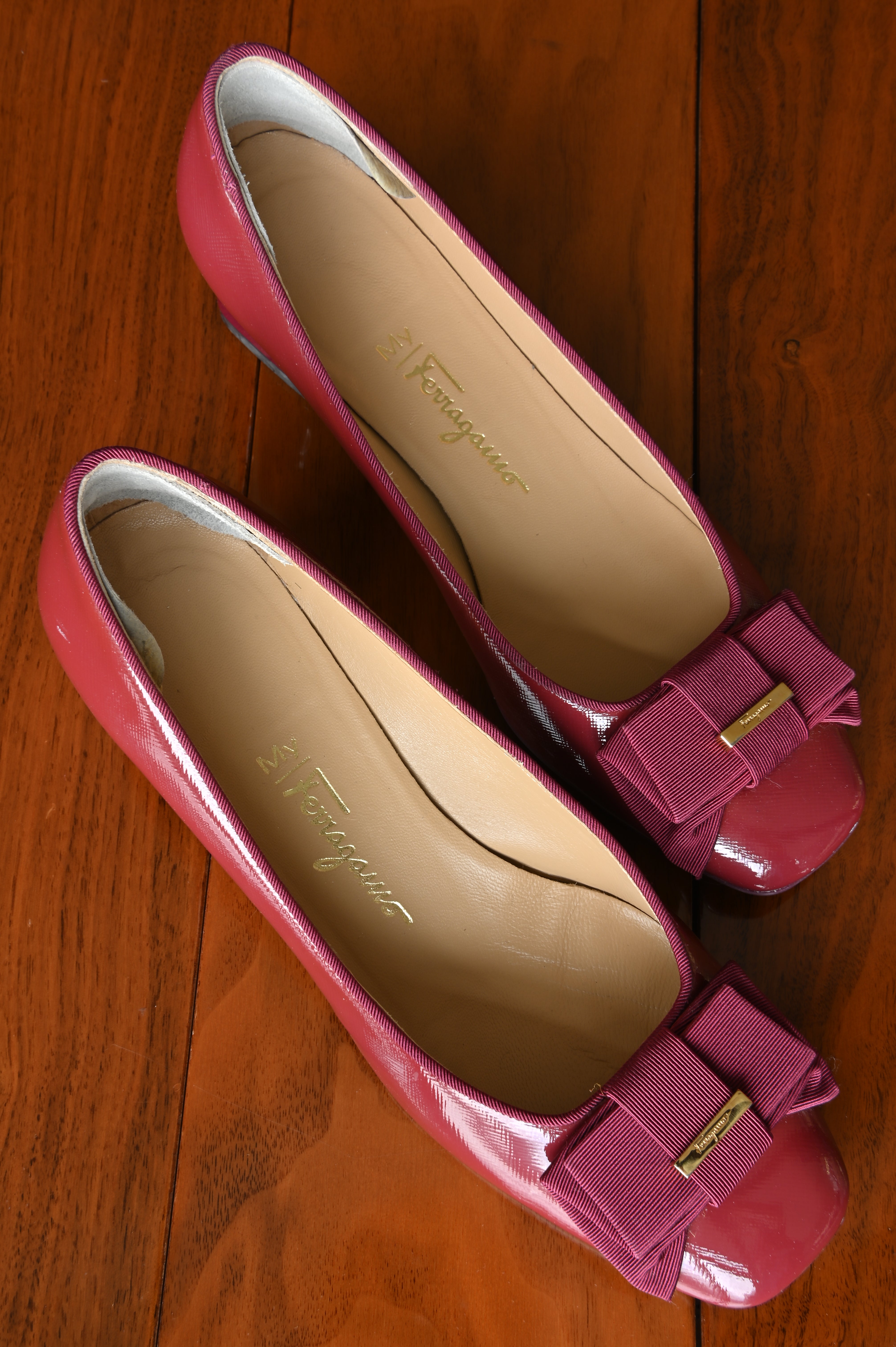 Salvatore Ferragamo Burgundy Red Pumps