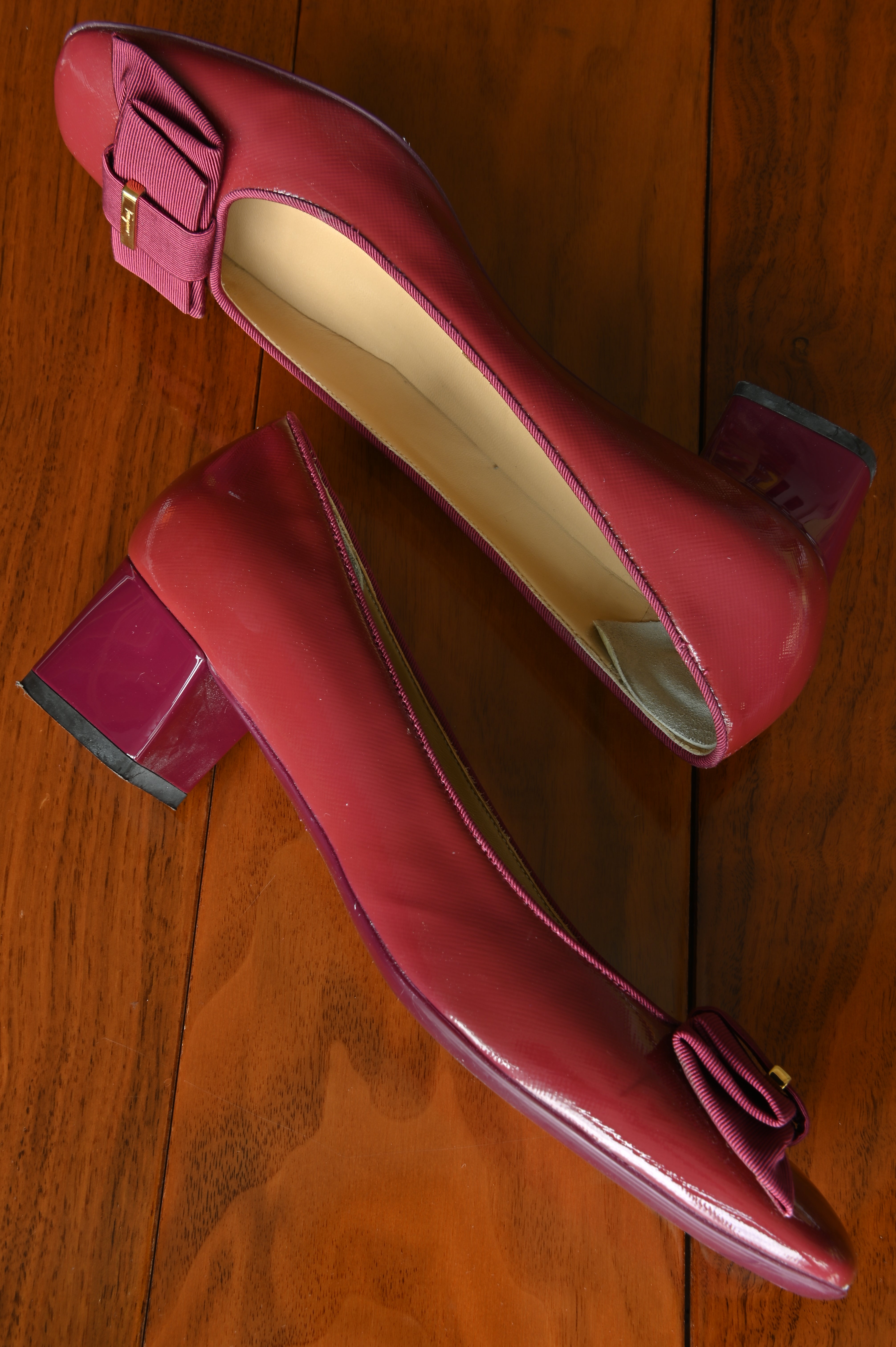 Salvatore Ferragamo Burgundy Red Pumps