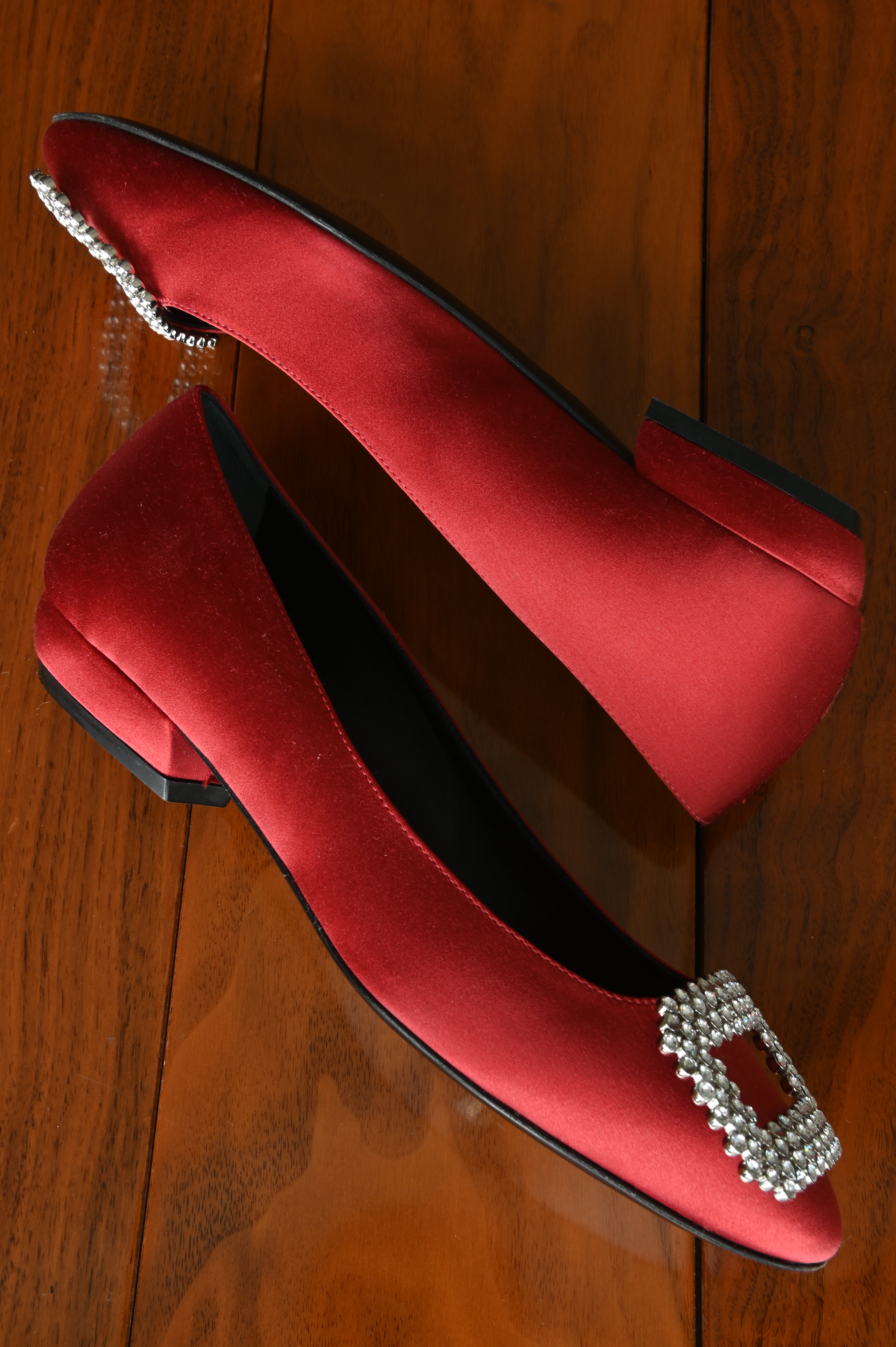 Roger Vivier Red Satin Ballet Pumps