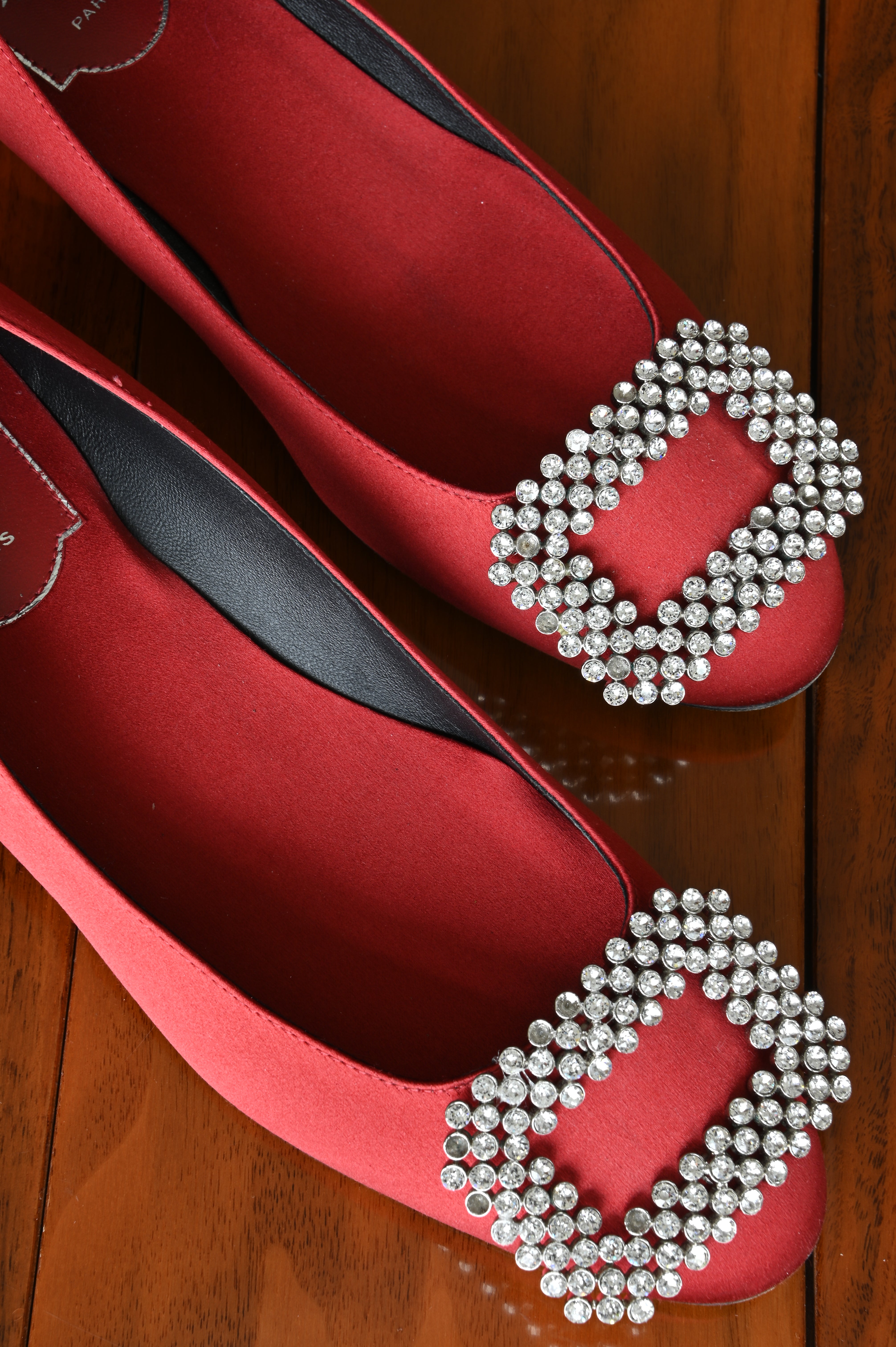 Roger Vivier Red Satin Ballet Pumps