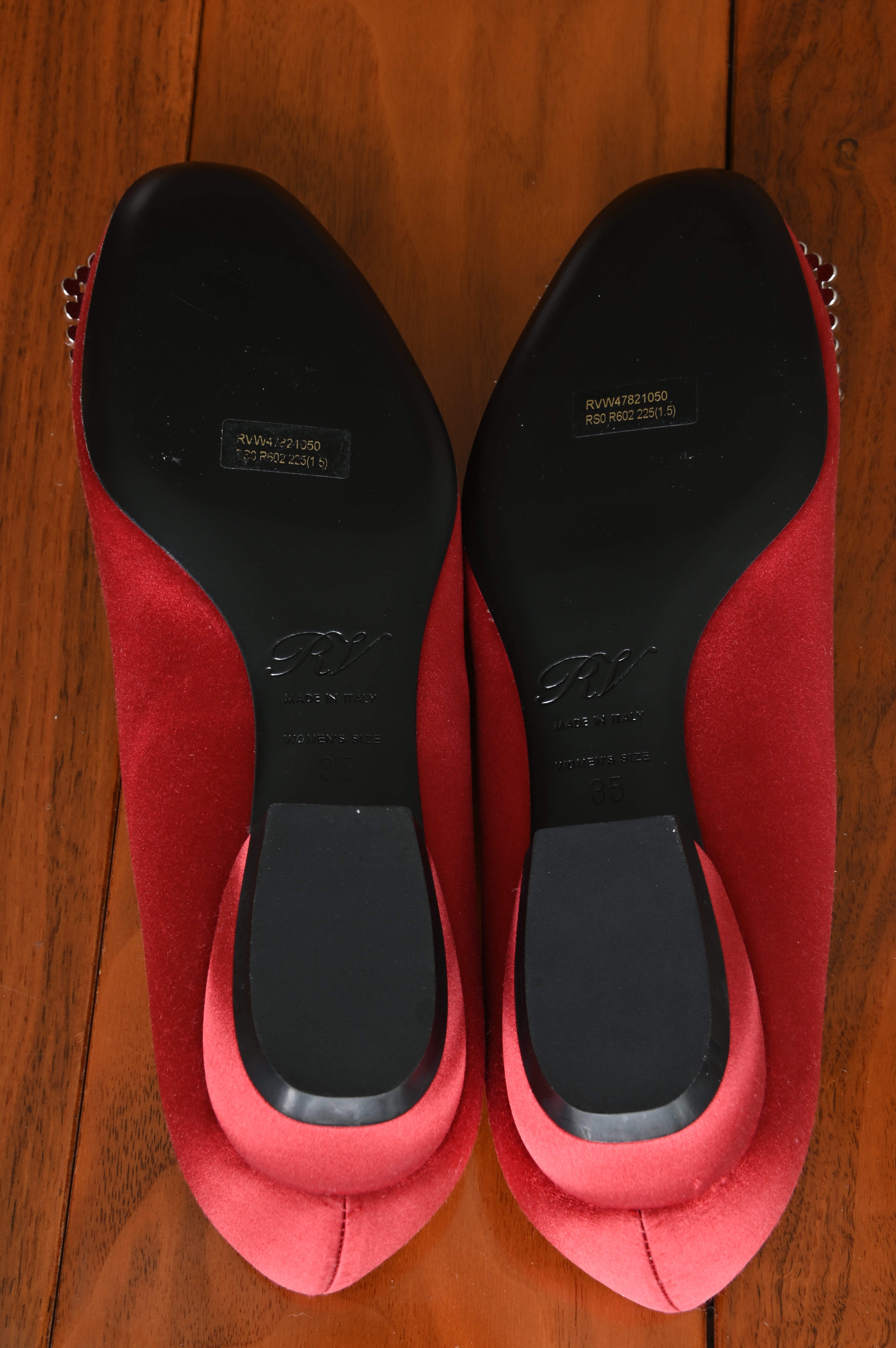 Roger Vivier Red Satin Ballet Pumps