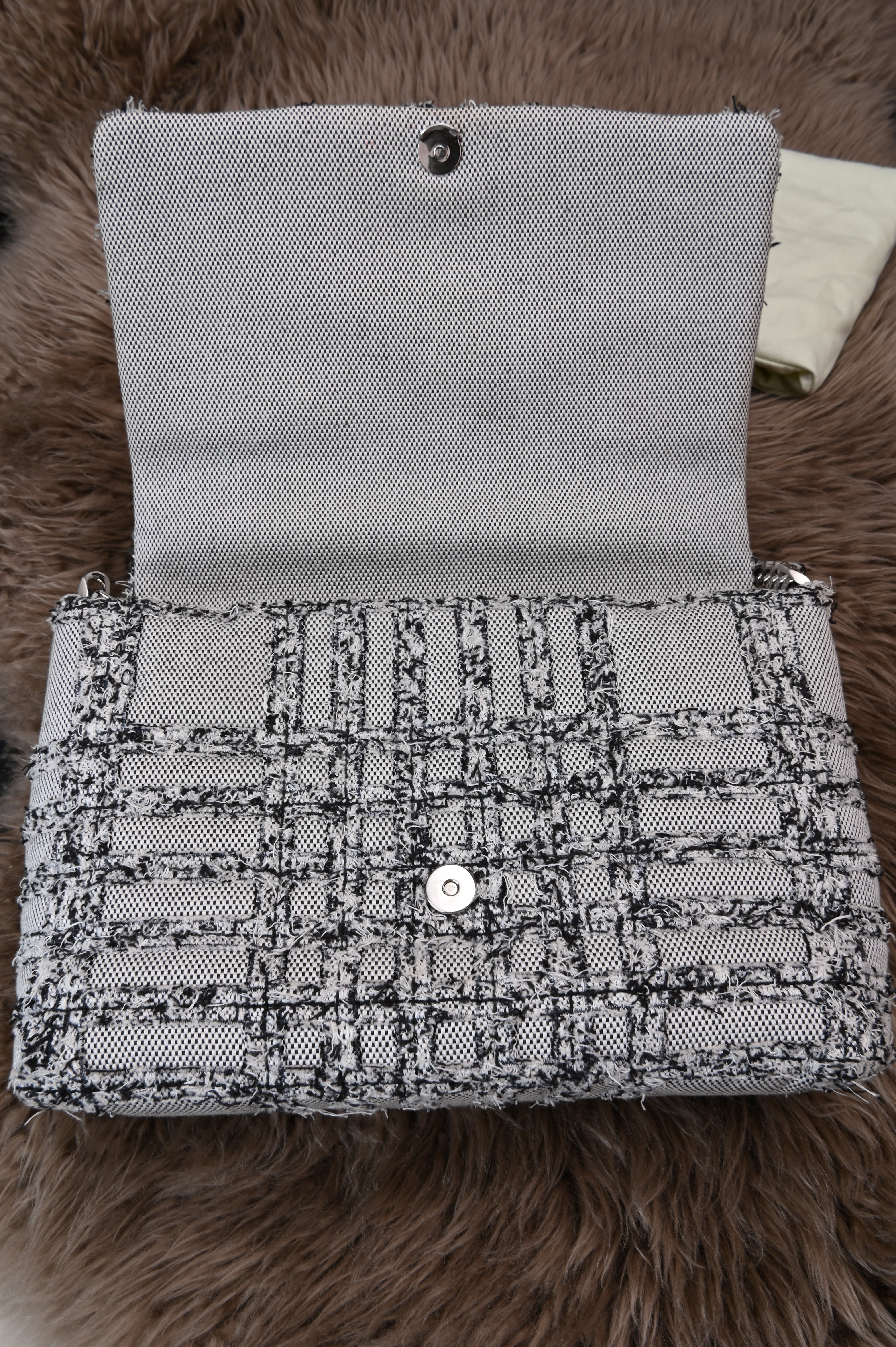 Burberry Small Lola Tweed Shoulder Bag