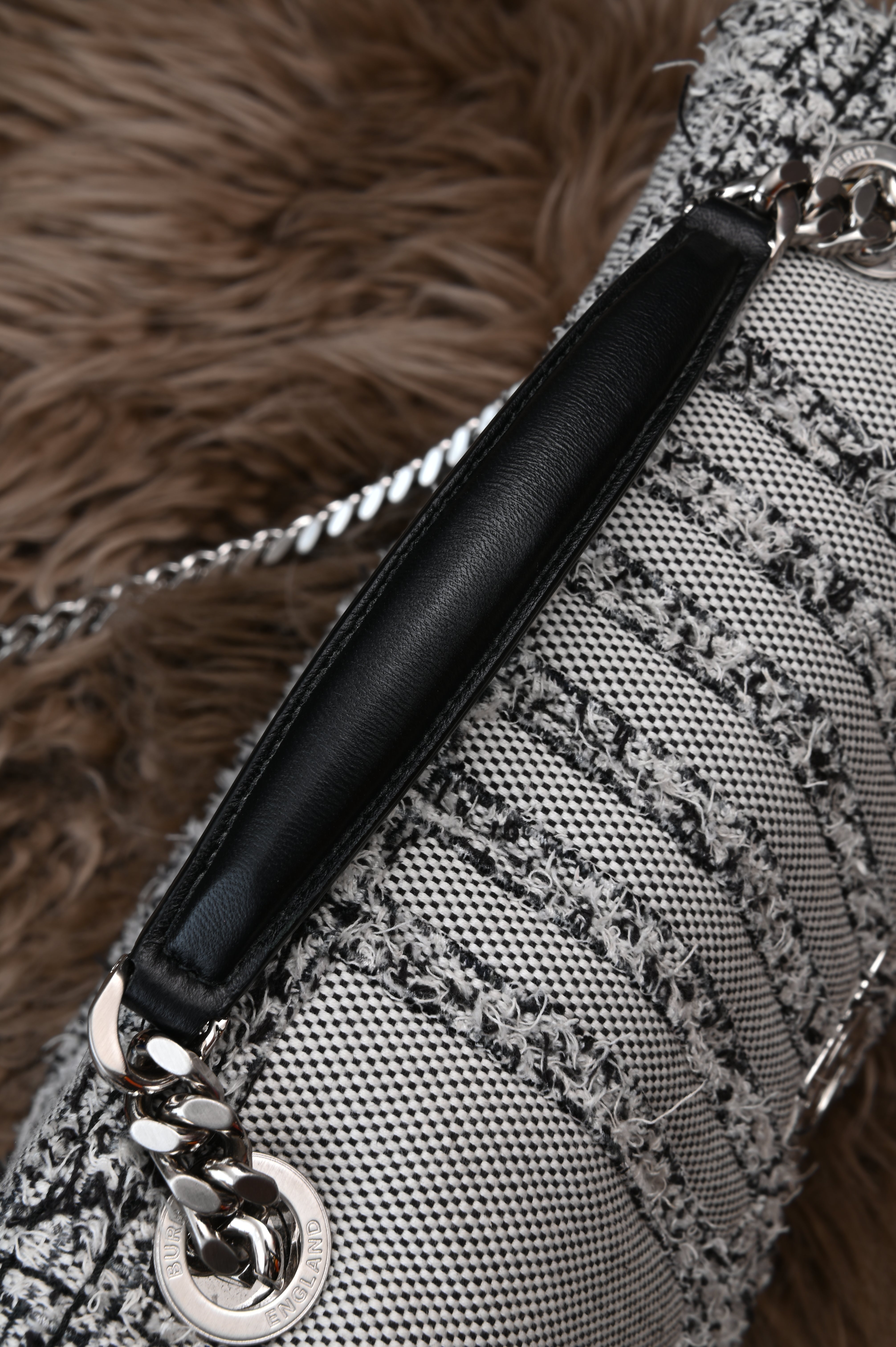 Burberry Small Lola Tweed Shoulder Bag