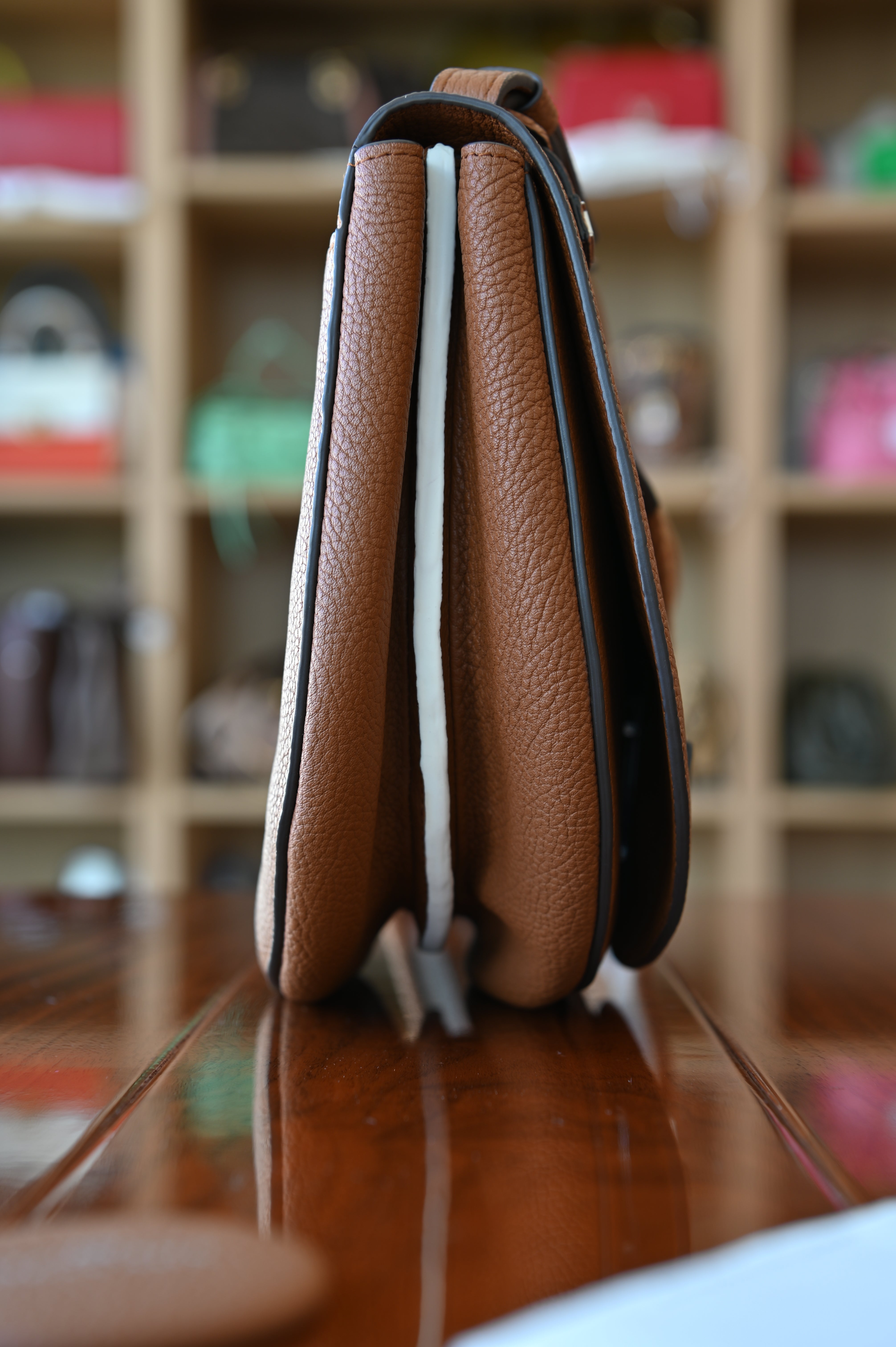 Delvaux Le Mutin Brown Saddle Bag side two