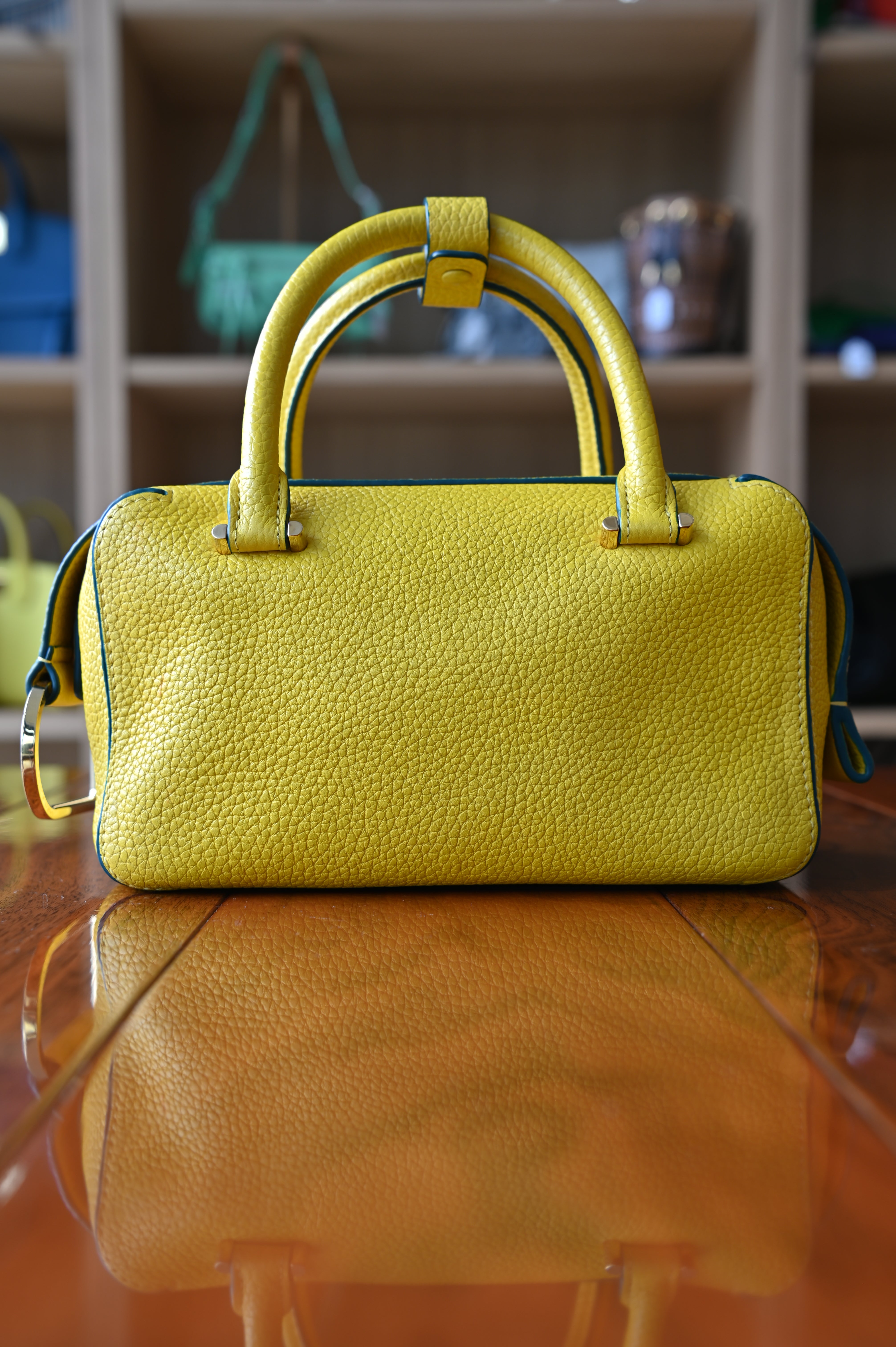 Delvaux Yellow Cool Box Nano Bag back