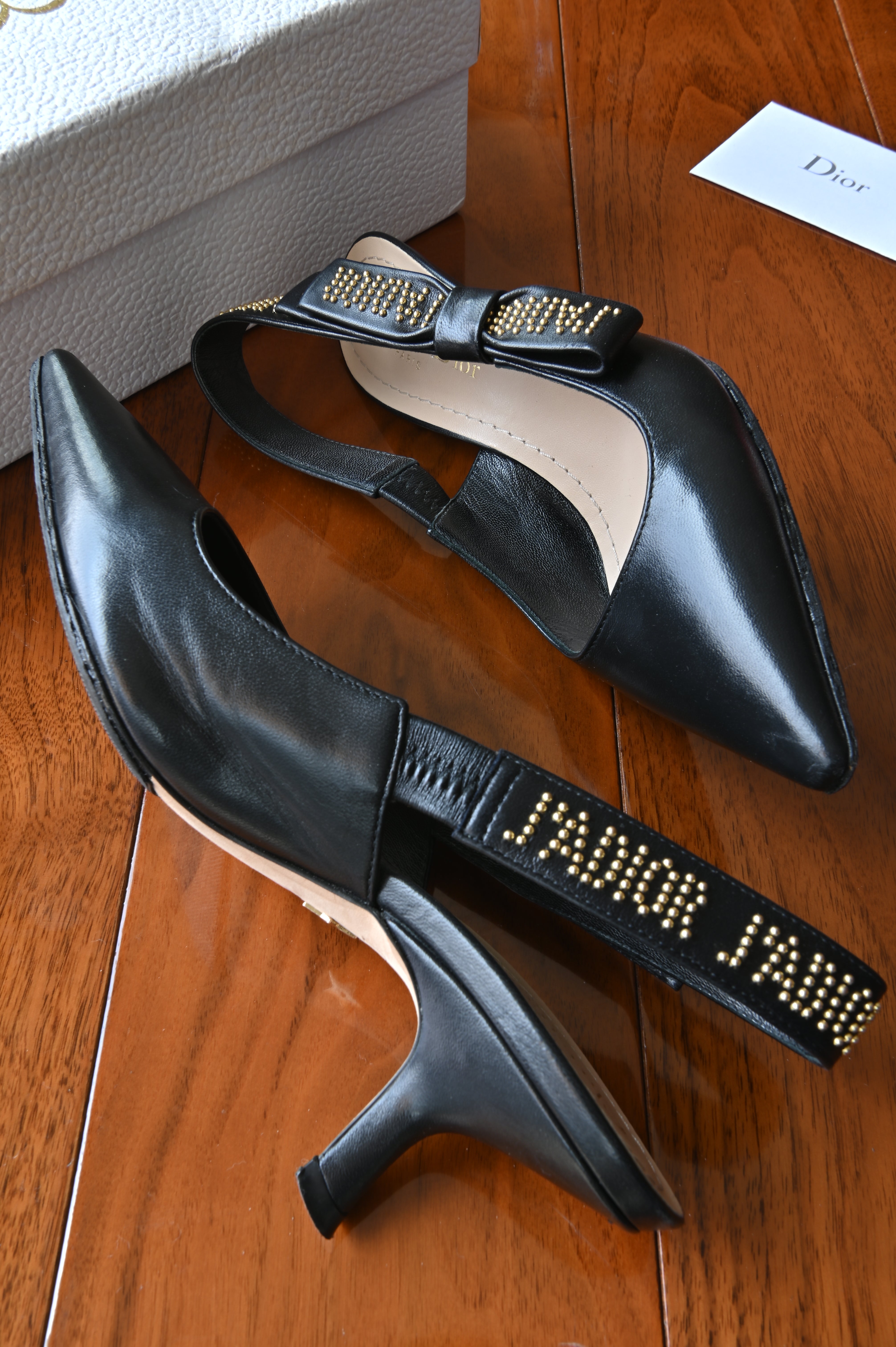 Dior J'Adior Black Slingback Pumps side two