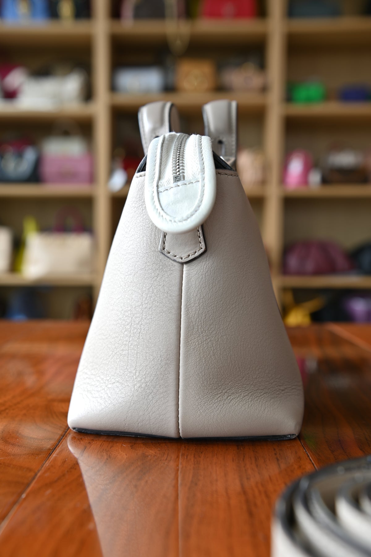 Fendi By The Way Taupe Shoulder Bag side