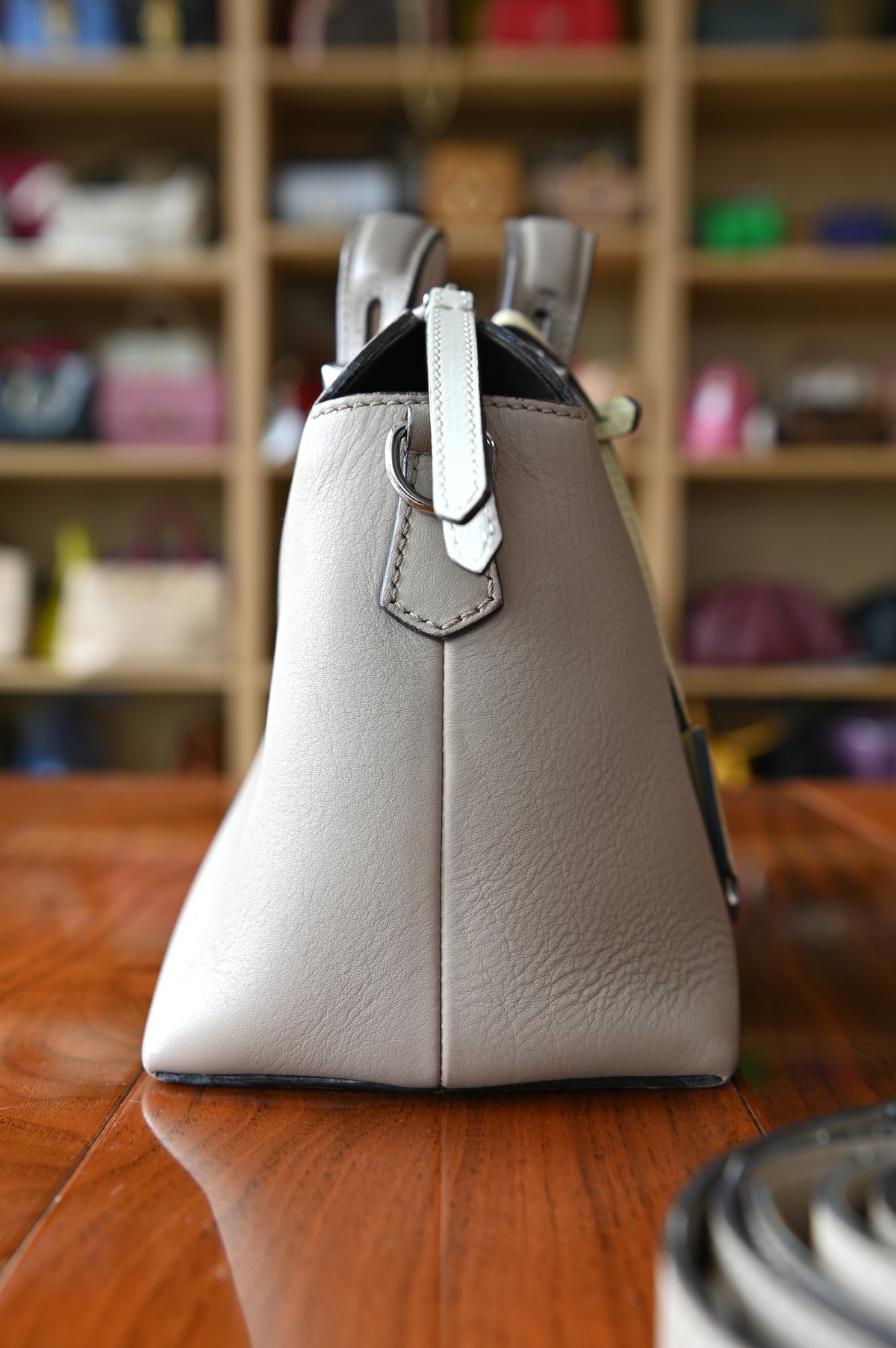 Fendi By The Way Taupe Shoulder Bag side two