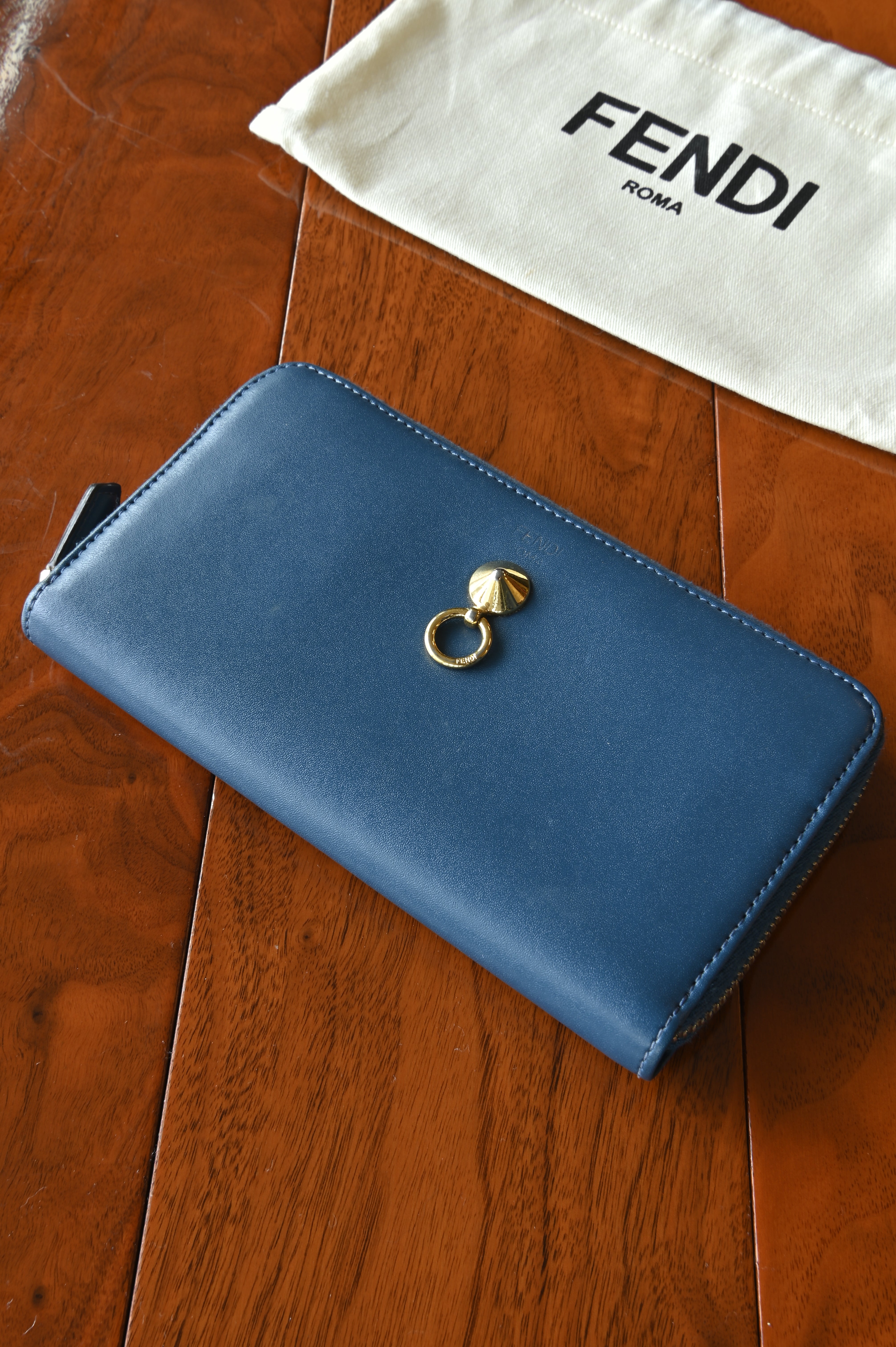 Fendi Dark Blue Long Wallet