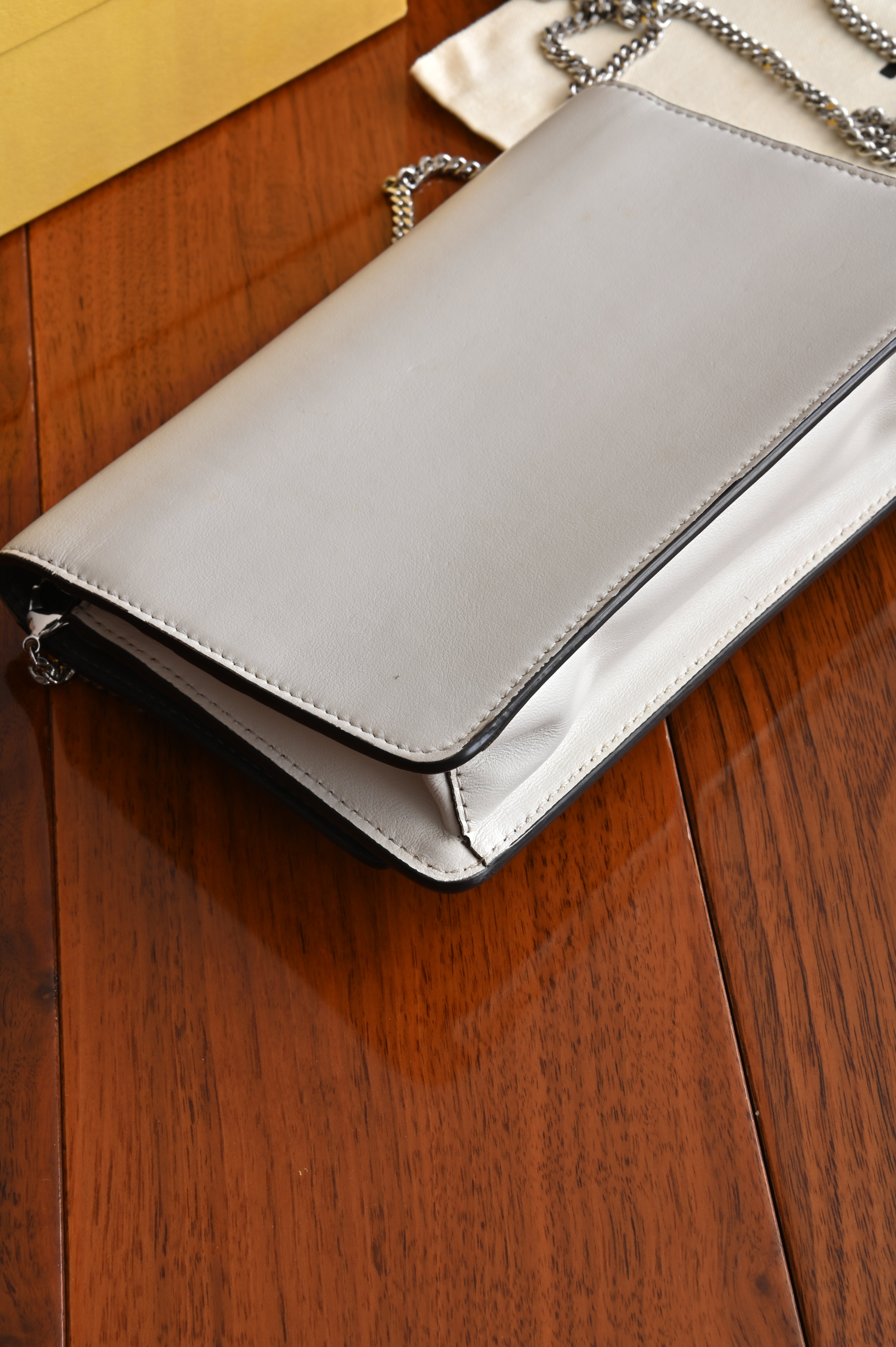 Fendi Floral Wallet on Chain Multicolor Bag back corner